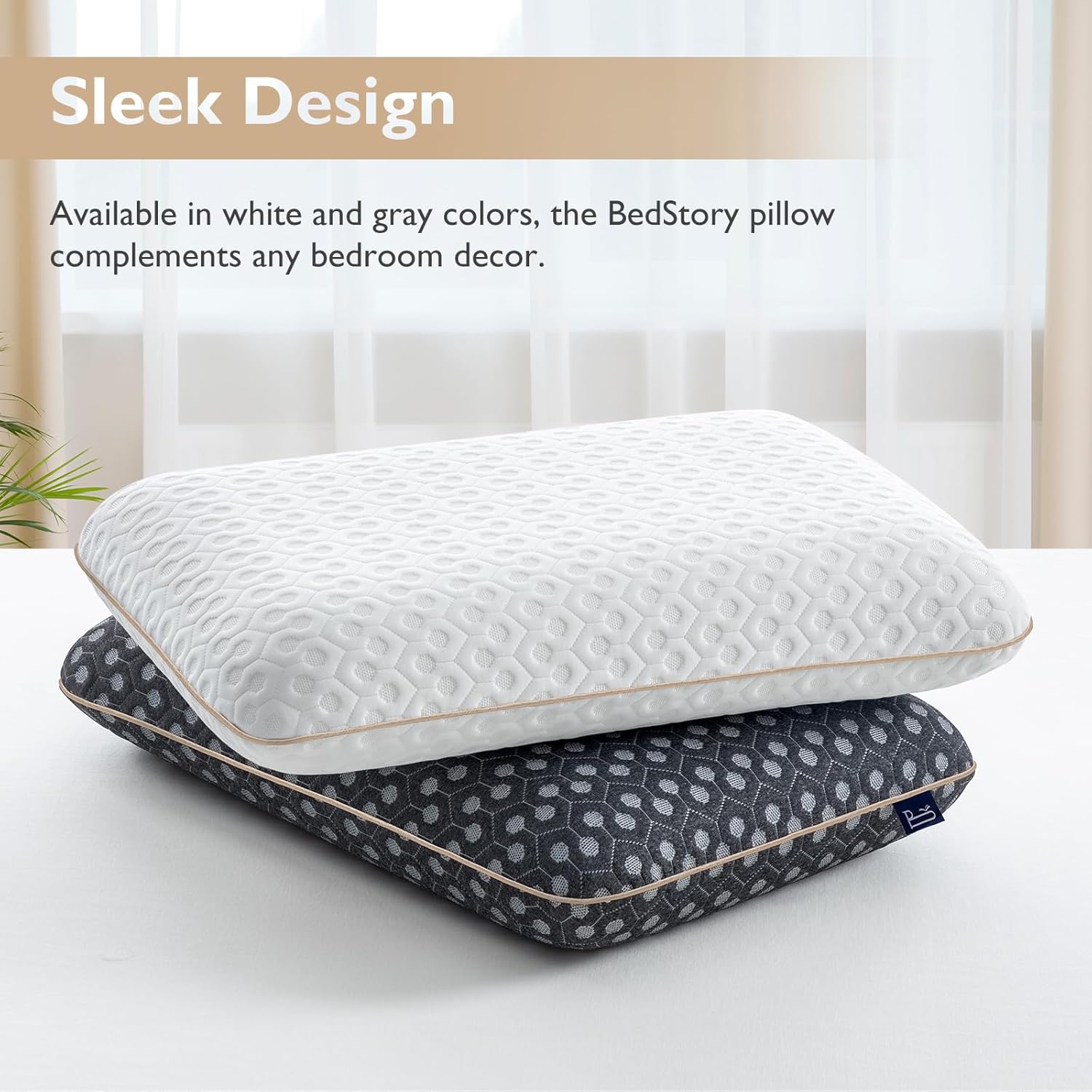 BedStory Memory Foam Pillow Queen - Medium Firm