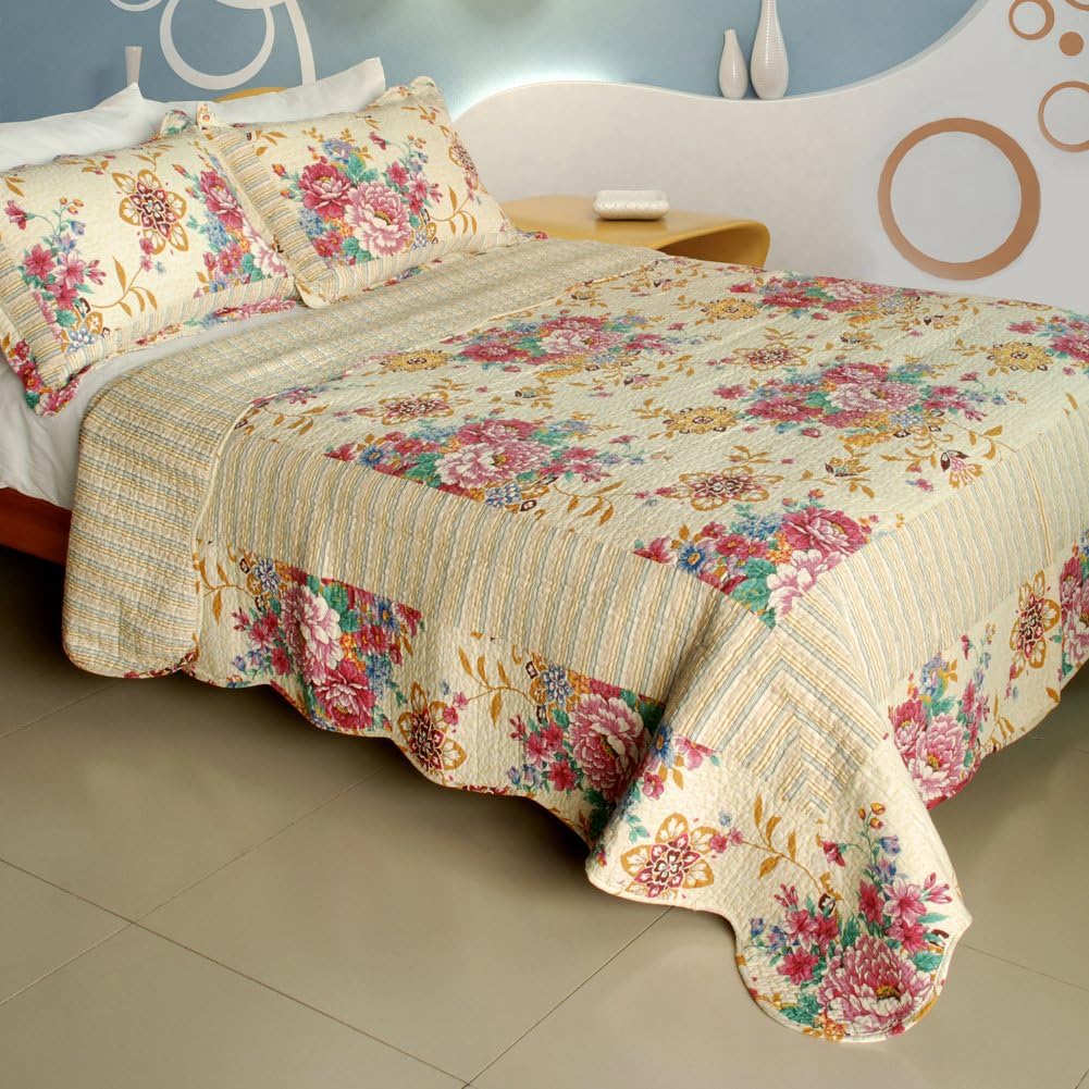 Blancho Bedding Girl Memories 3PC Cotton Quilt Set 1