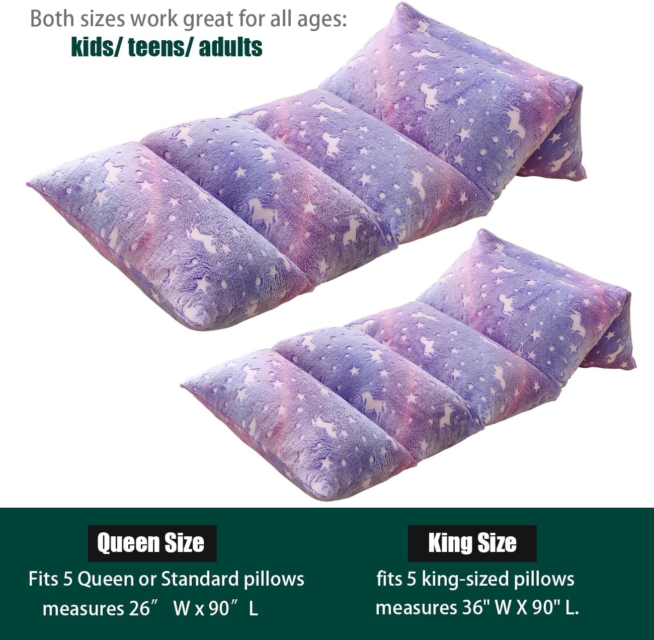 Mengersi Velvet Floor Pillow Cover Glow in The Dark Design