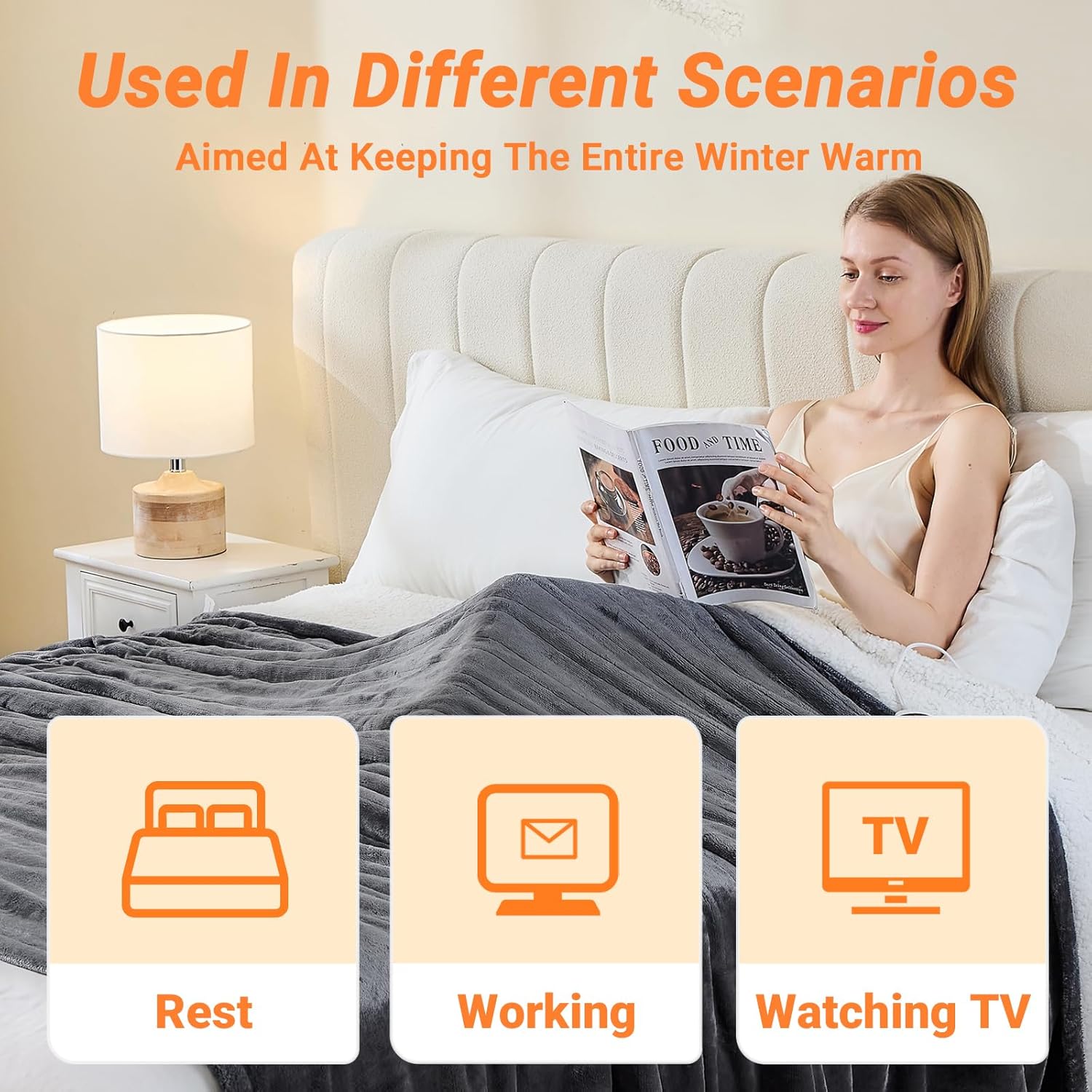 PENGZHU Electric Blanket with 10 Heat Levels
