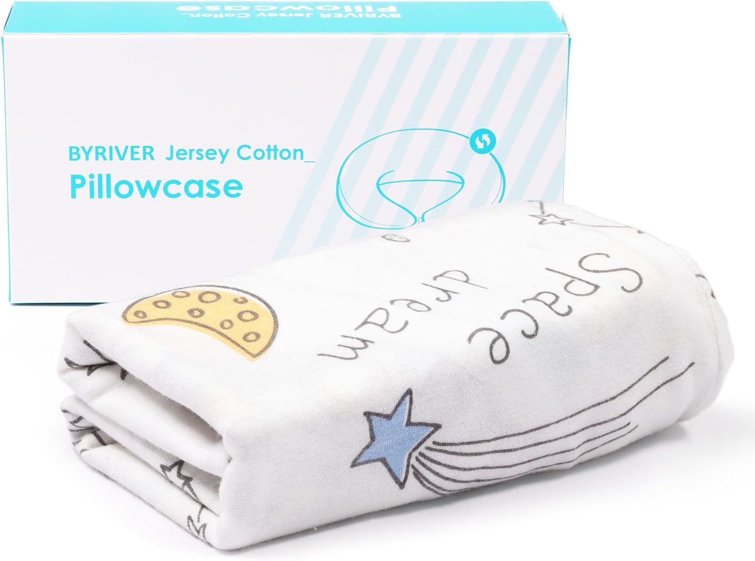 Replacement Pillowcase for BYRIVER Kids Body Pillow Spaceship