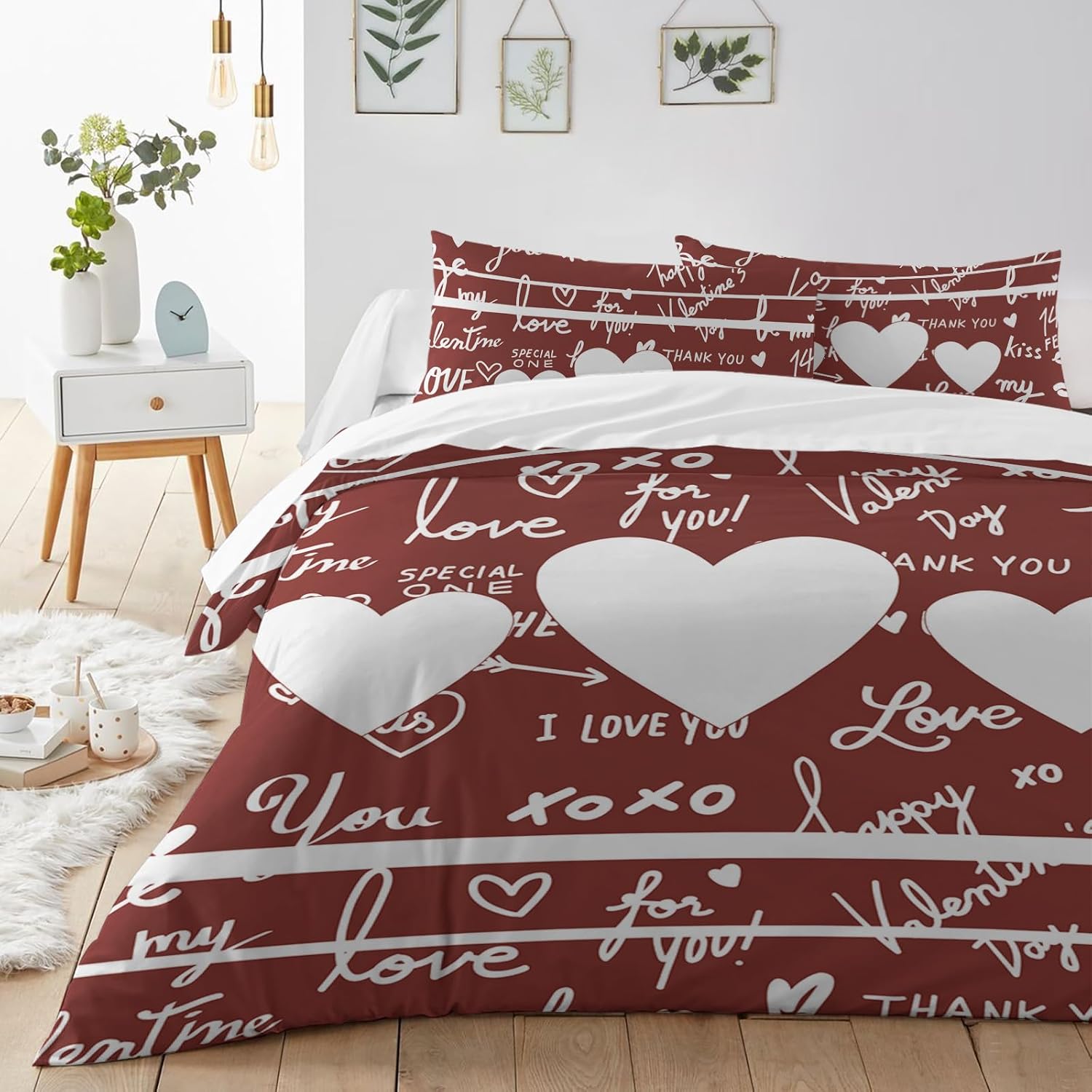 LooPoP Valentine Comforter Set California King Size