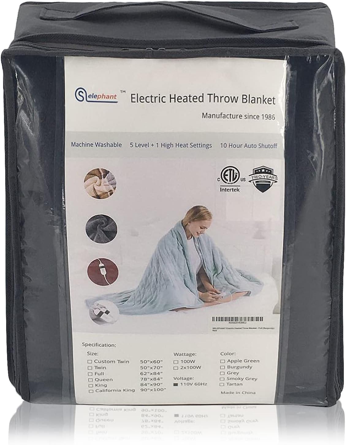 SELEPHANT Heated Blanket 62x84 Electric Throw with 51 Heat Settings