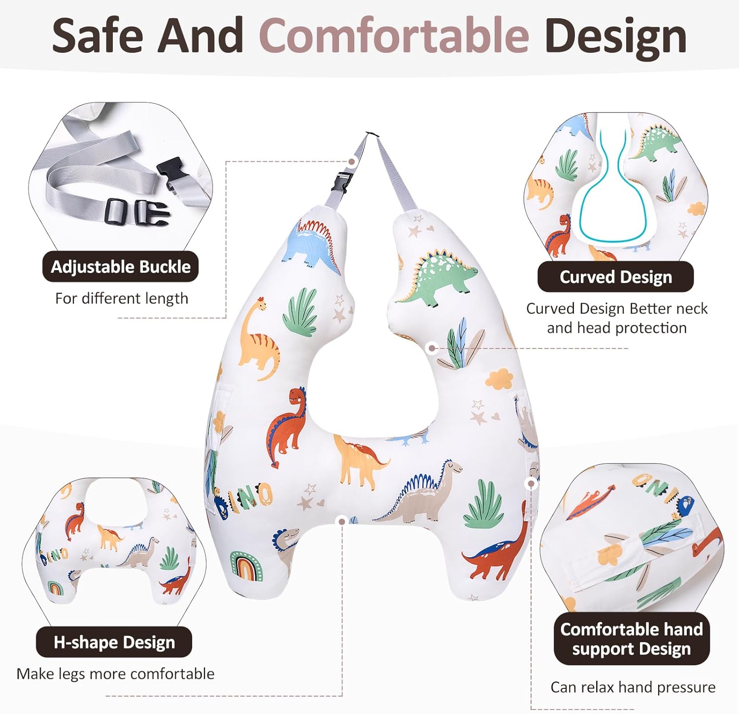 H-Shape Travel Pillow for Kids and Adults