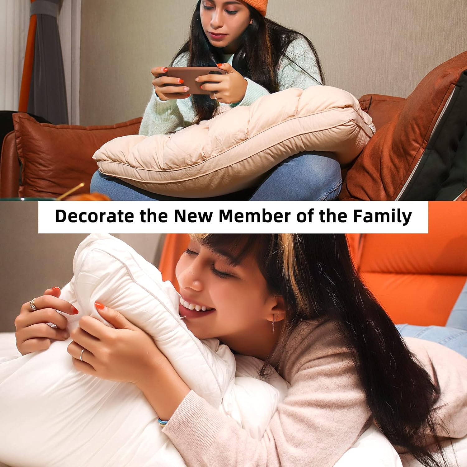 YOUR MOON Soft Fluffy Bed Pillow for All Sleeping Positions