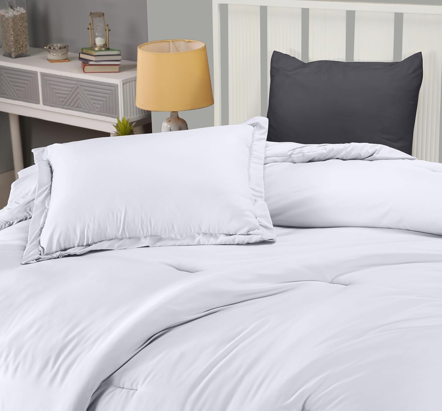 Utopia Bedding Twin Comforter Set White 2 Piece