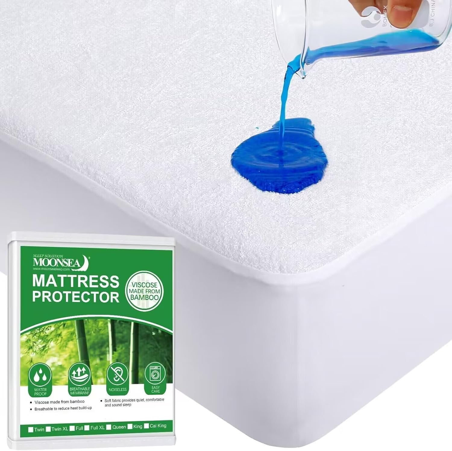 Moonsea Twin Mattress Protector Waterproof Breathable