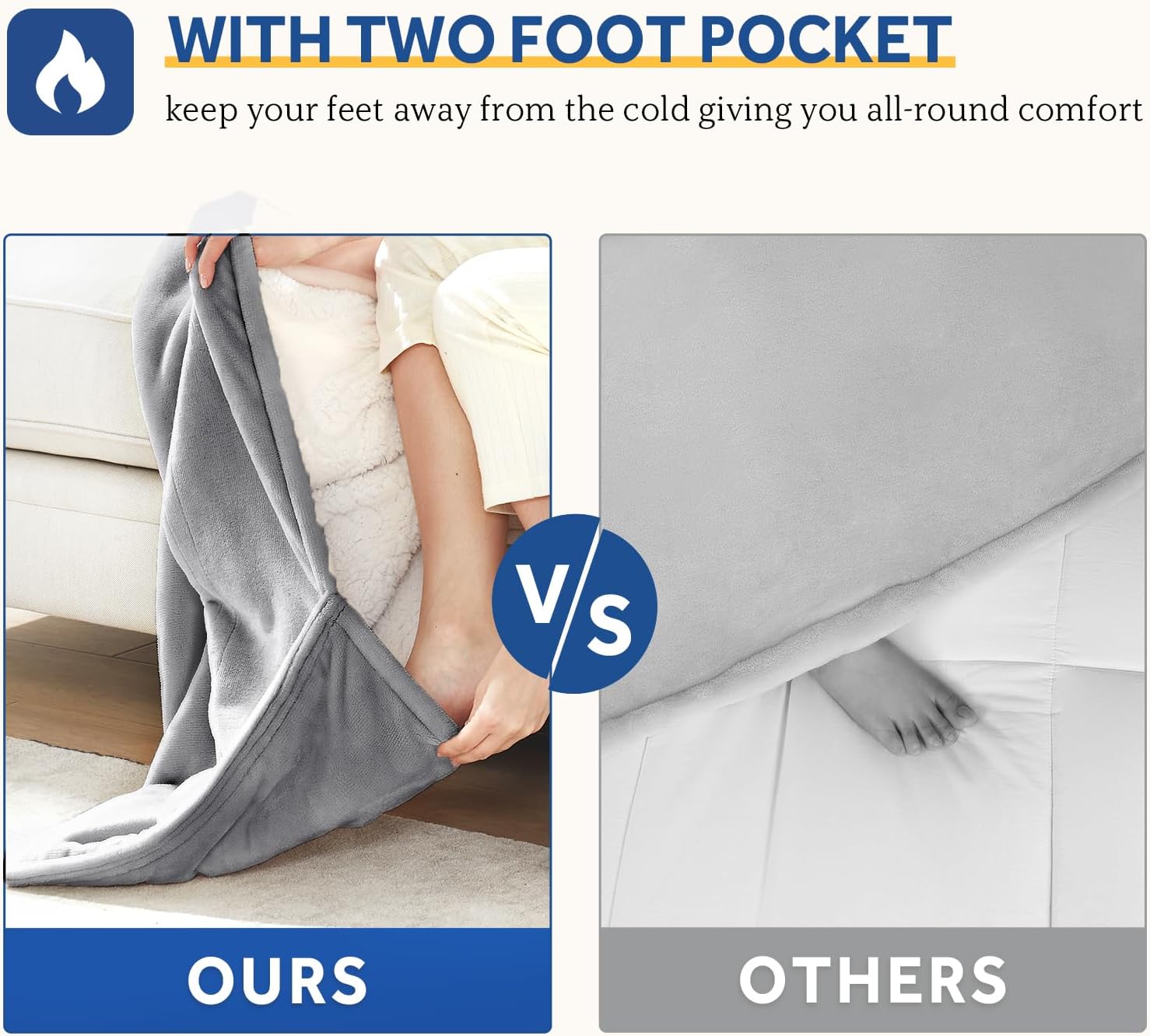 Sealy Wearable Electric Blanket with Foot Pocket and Sleeves 1