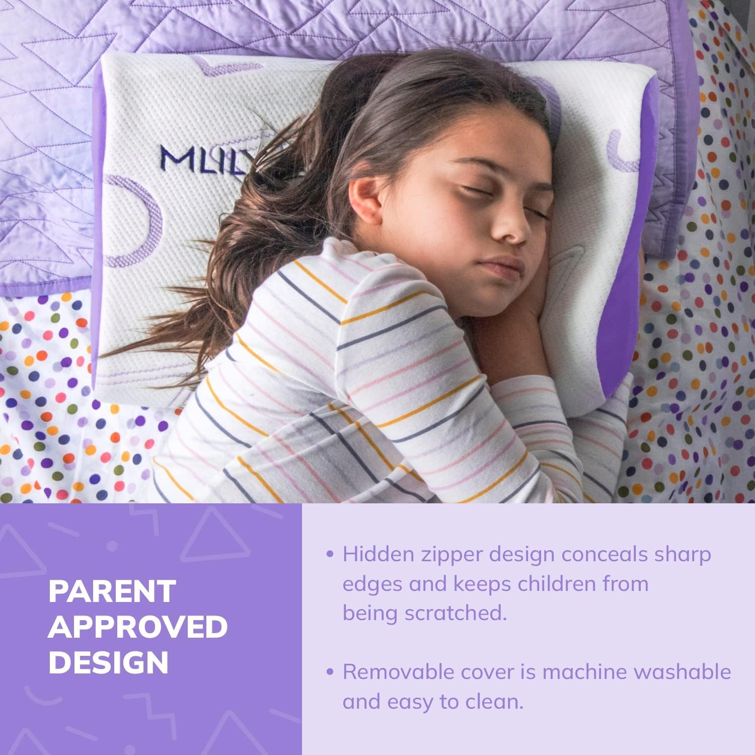 MLILY Kids Memory Foam Pillow - Adjustable Breathable
