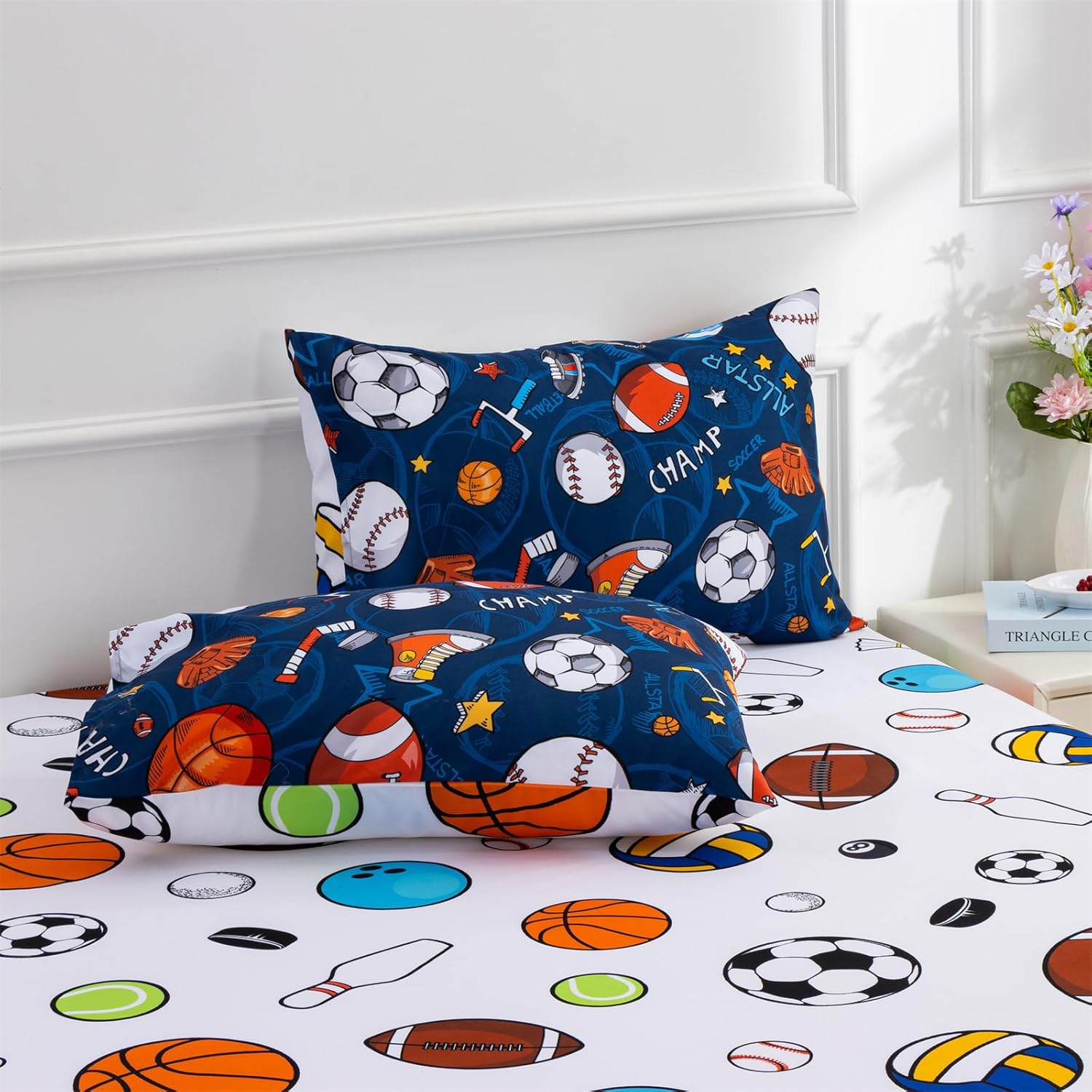 A Nice Night 6Pcs Twin Bed in a Bag Comforter Set