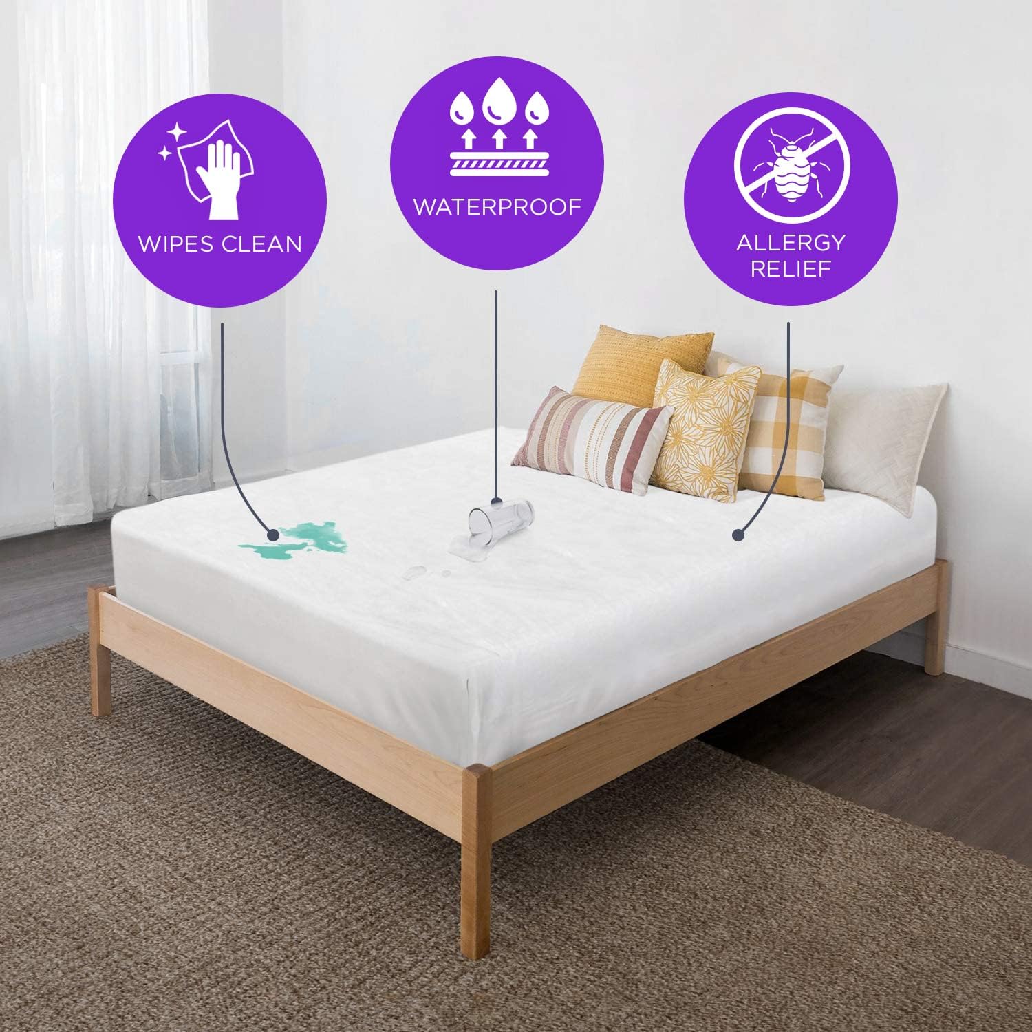 BLISSFORD Waterproof Mattress Protector King Size