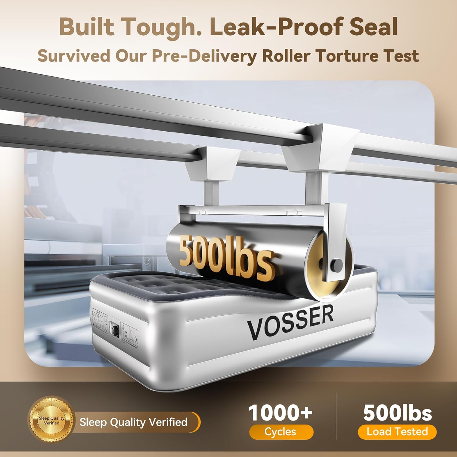 VOSSER Twin Air Mattress with Built in Pump 330LB Max 1