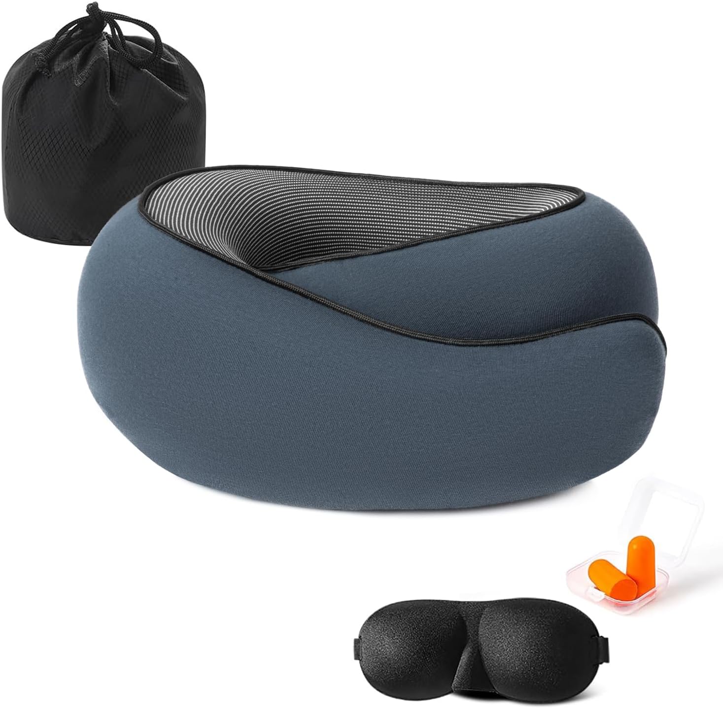 Almalls Memory Foam Travel Neck Pillow 360 Degree Support