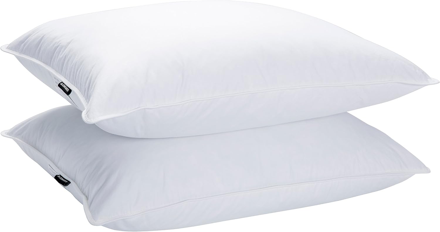 JA COMFORTS Down Feather Pillow 2 Pack - StandardQueen Size