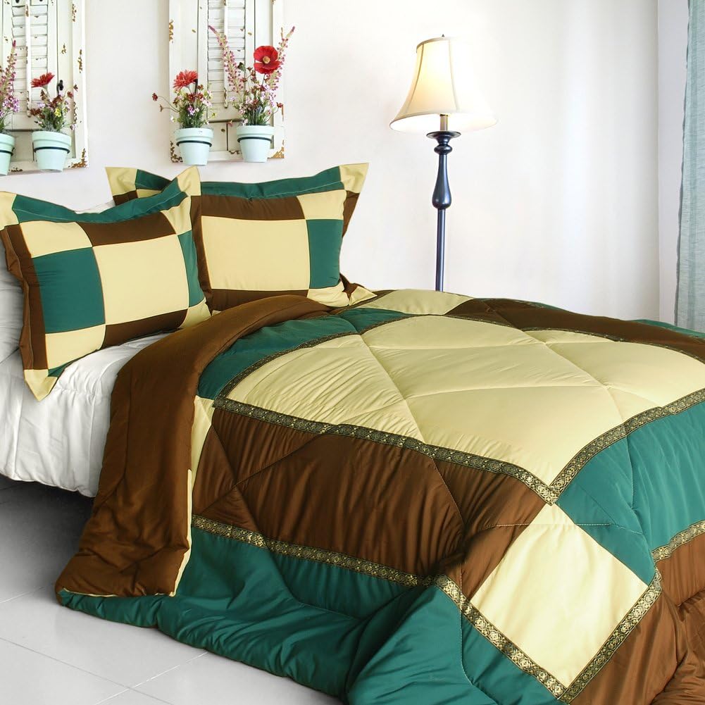 Onitiva Elegant Art Quilted Patchwork Comforter Set Twin Size