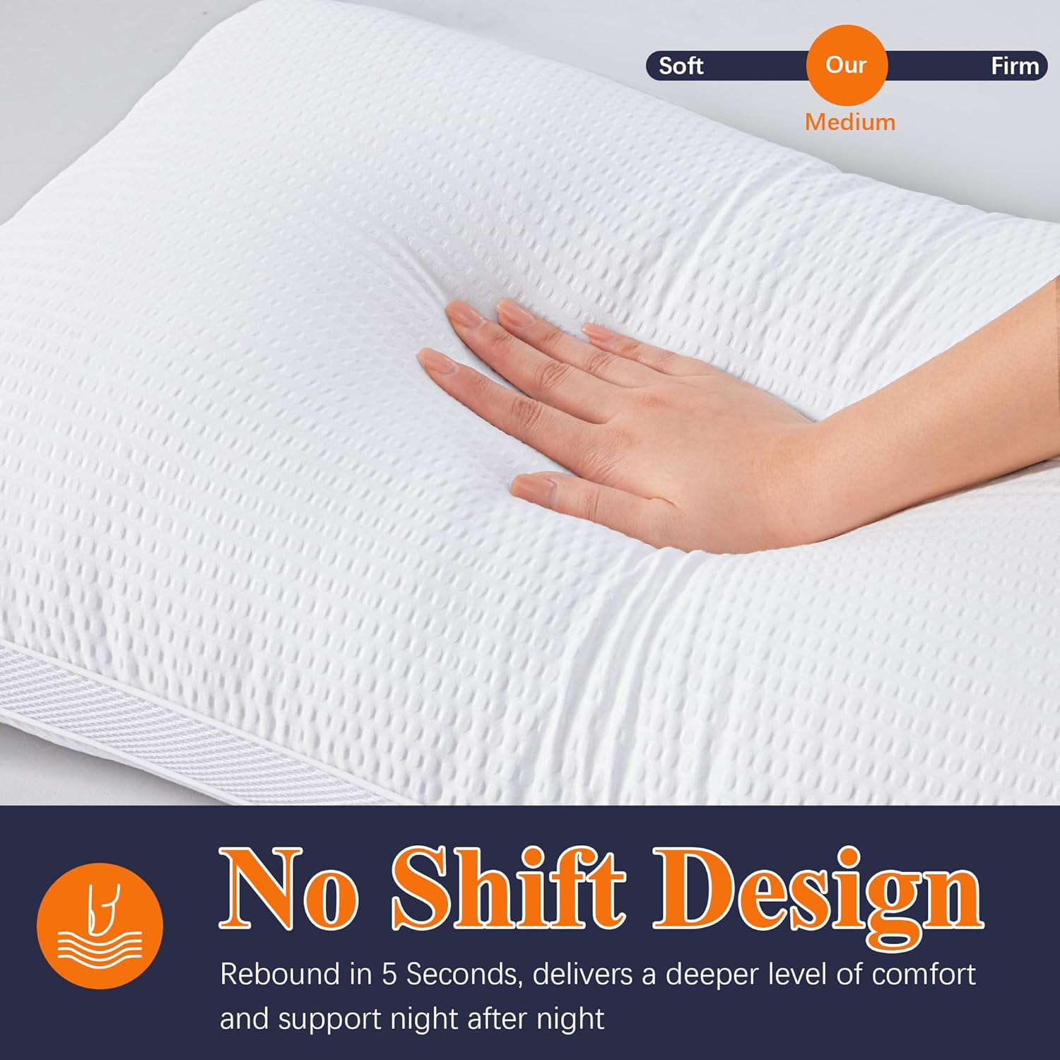 AIAEL Hotel Bed Pillows Queen Set of 2 with Cooling Mesh