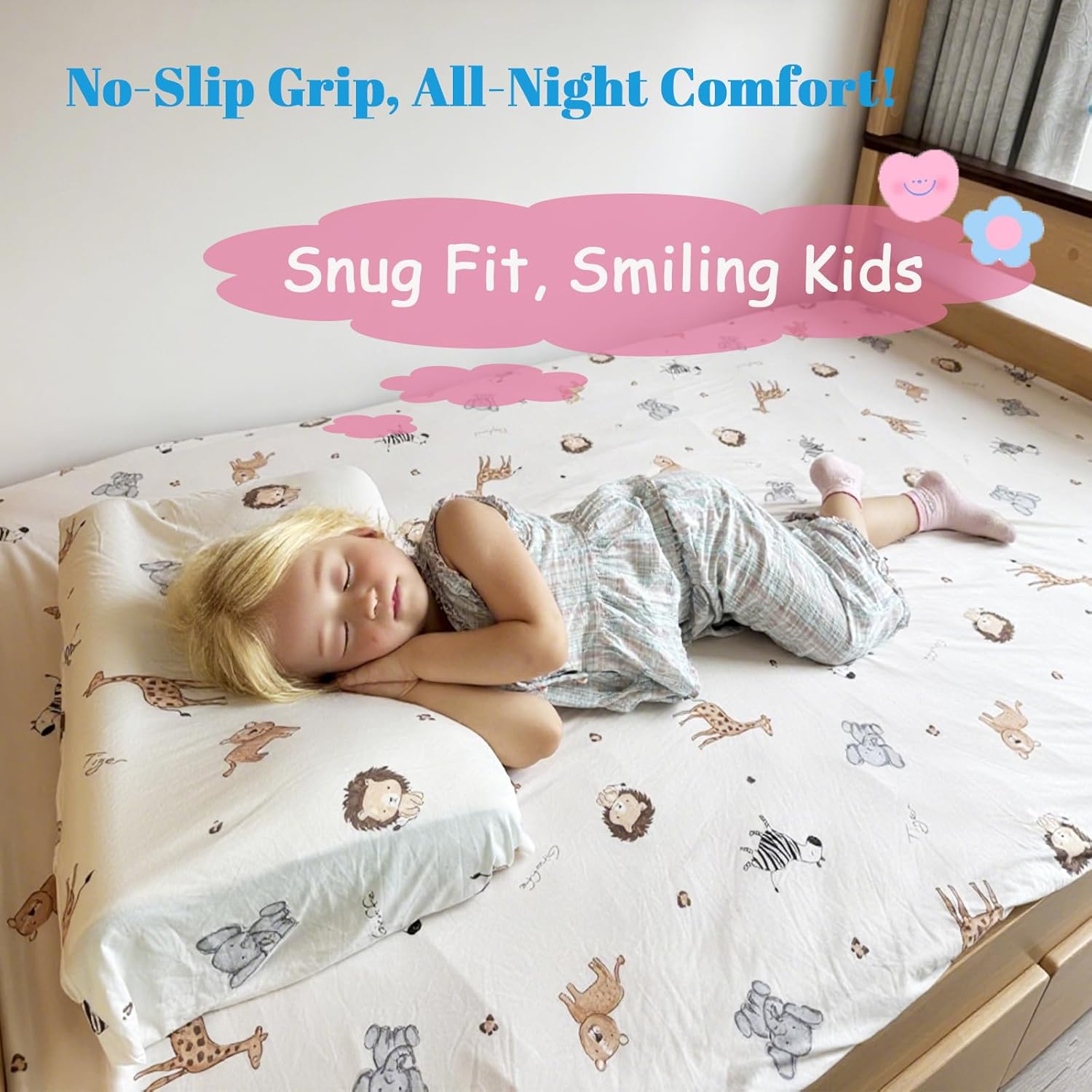 MorroMorn Fitted Sheet Full Size - Cute Animal Microfiber