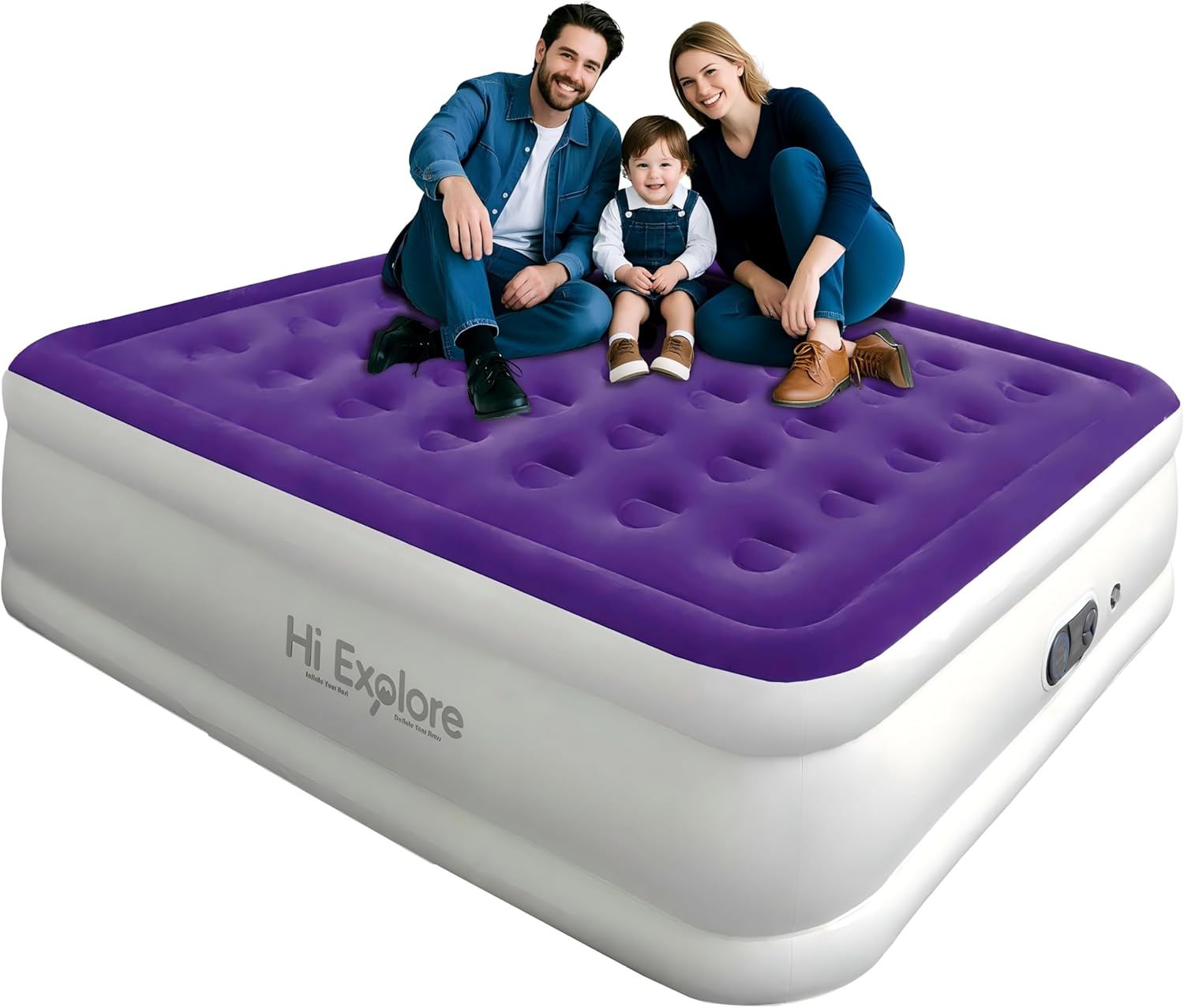Hi Explore Air Mattress Queen with Built in Pump