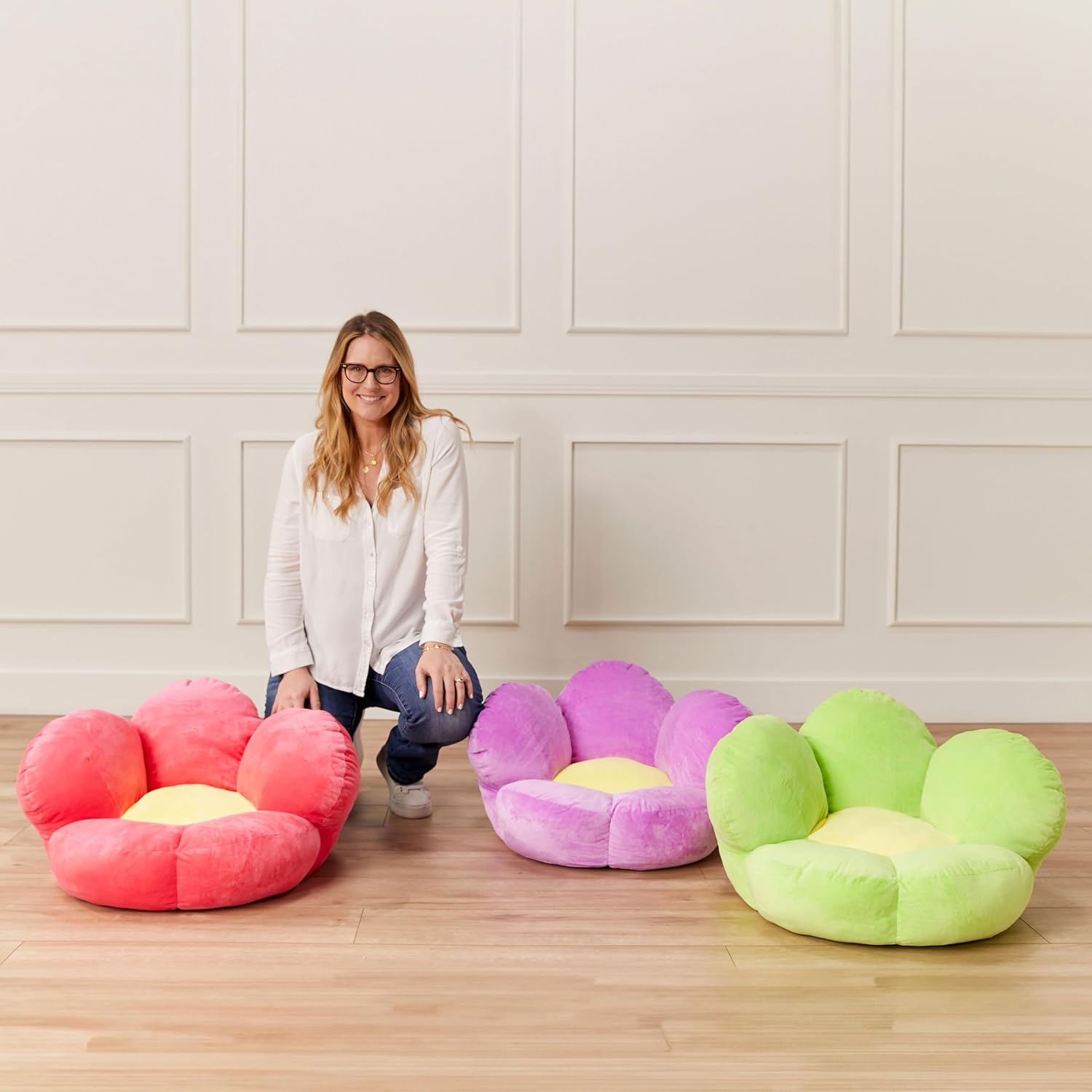 ECR4Kids SoftZone Flower Cozy Cushion Floor Pillow