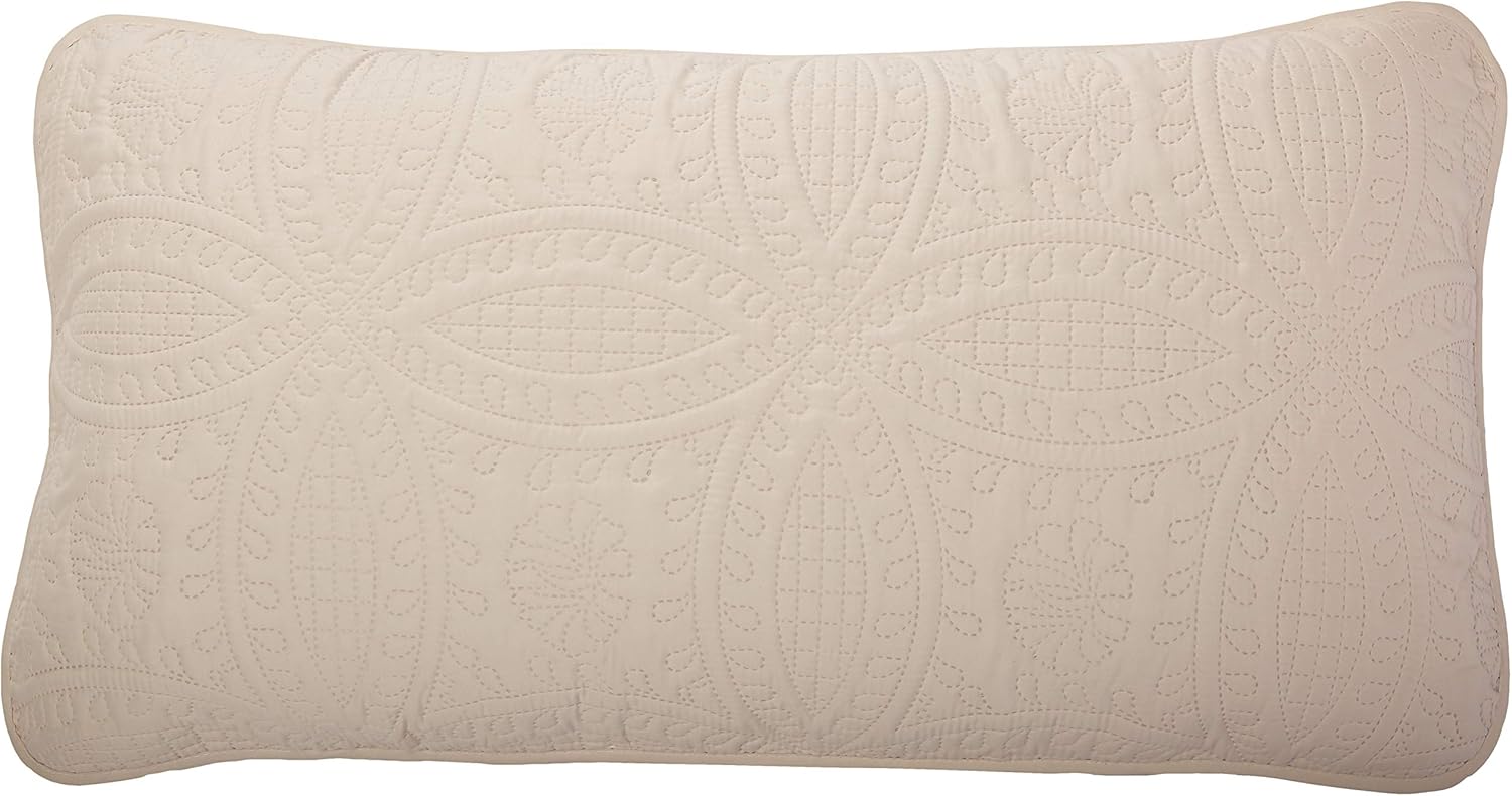 Chezmoi Austin 3-Piece Oversized Bedspread Set King Ivory