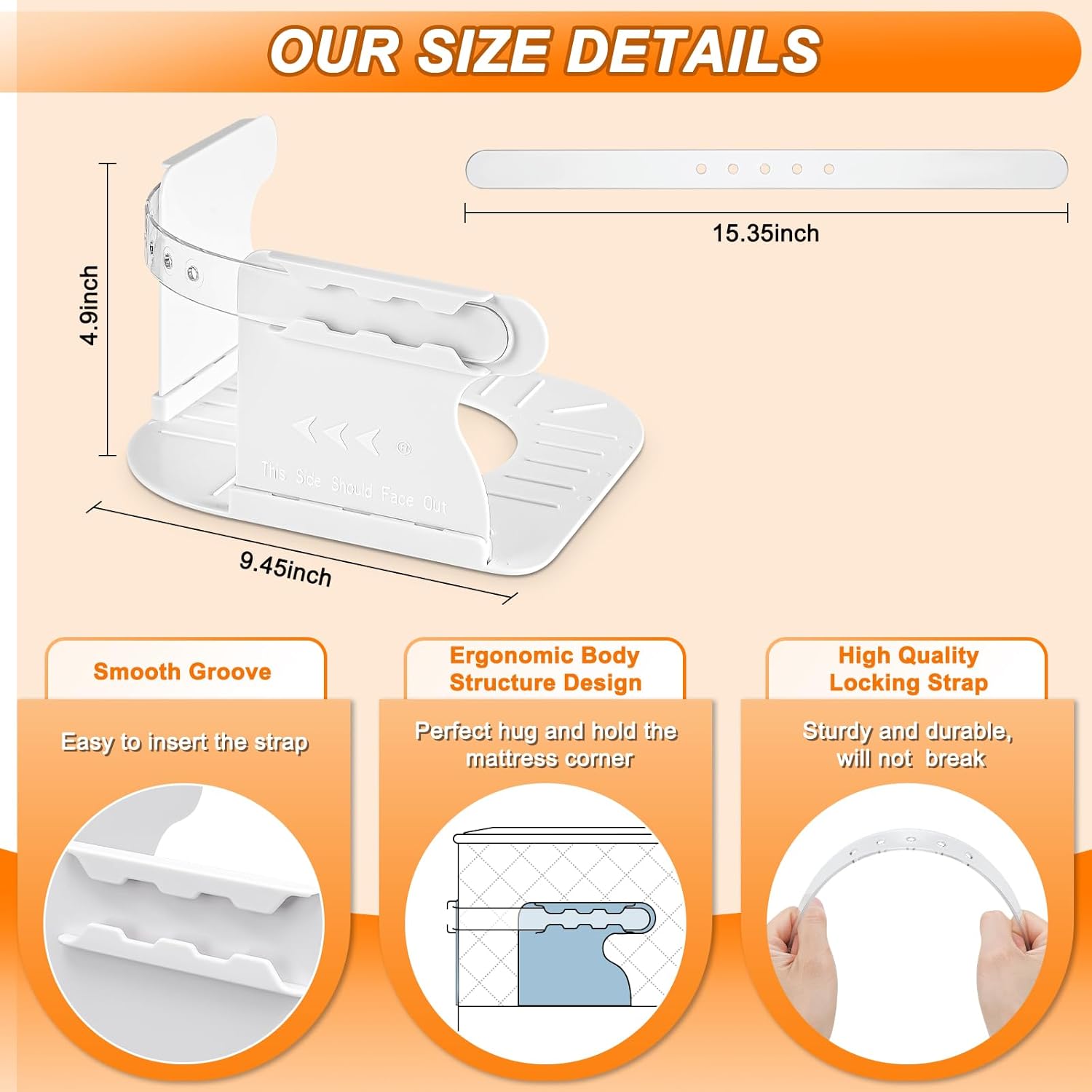 GASLIKE Lock Sheet Holders 4Pcs with Anti-Slip Pads