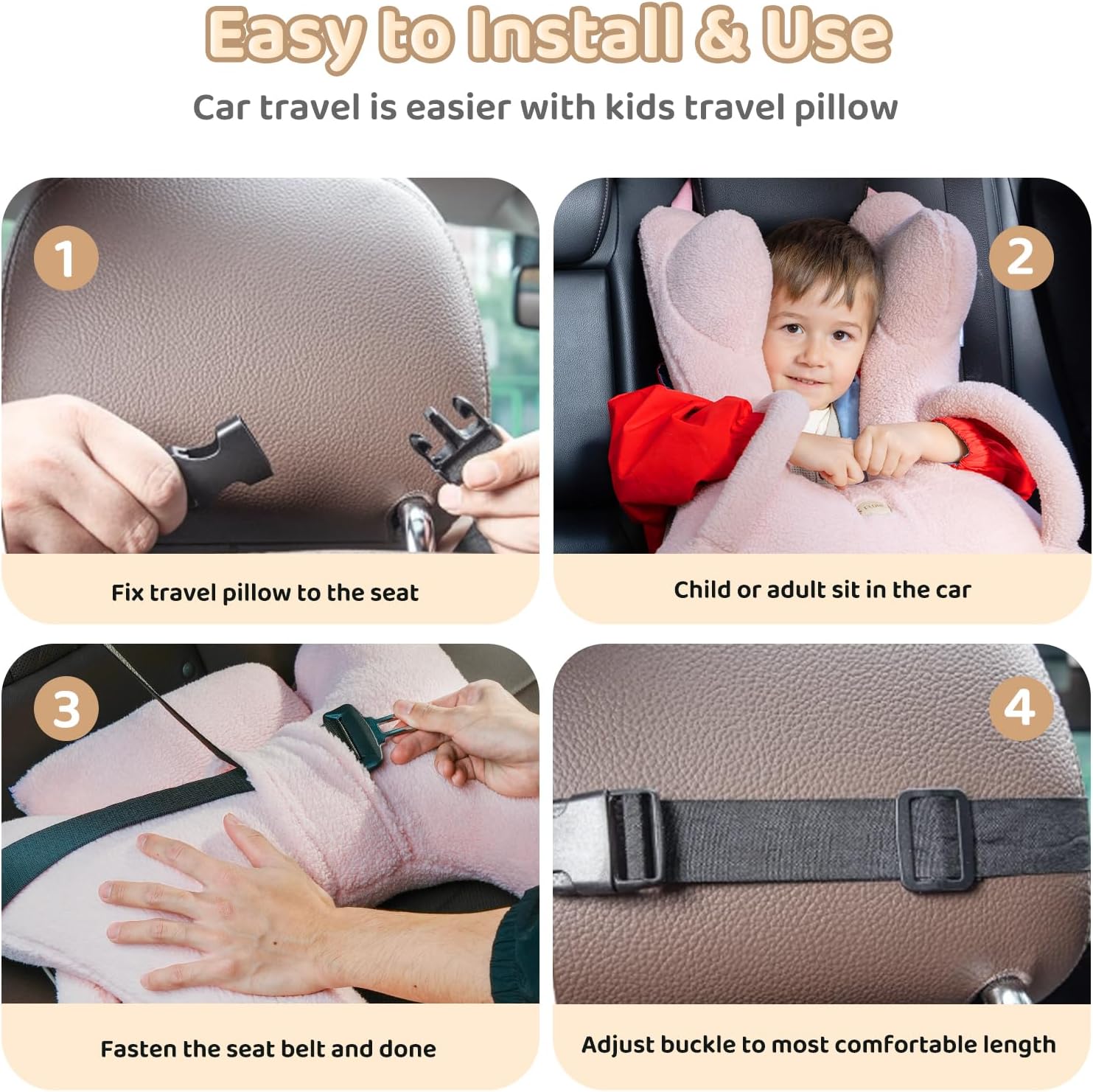 FLORICH Travel Pillow with Head and Body Support