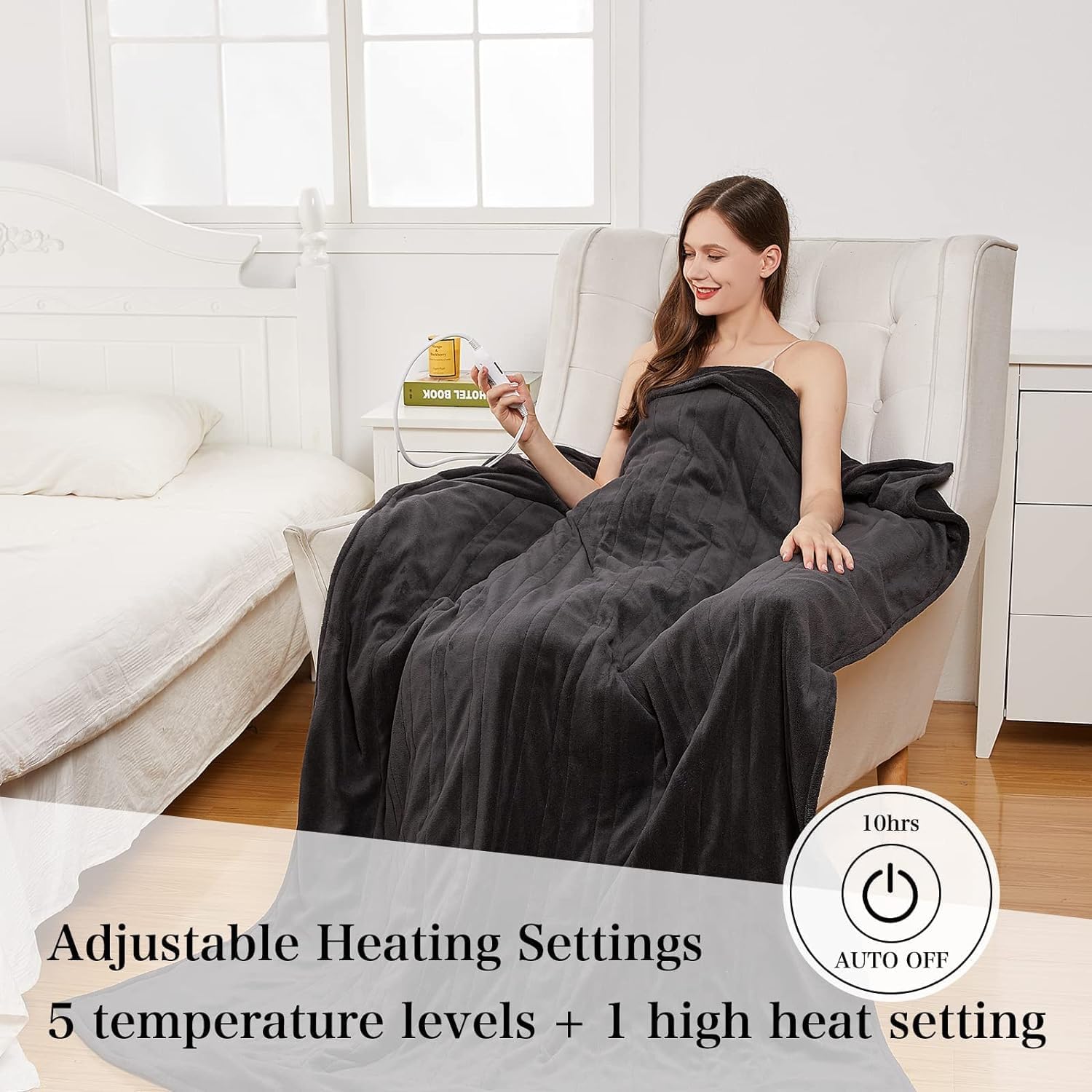 SELEPHANT Heated Blanket 62x84 Electric Throw with 51 Heat Settings