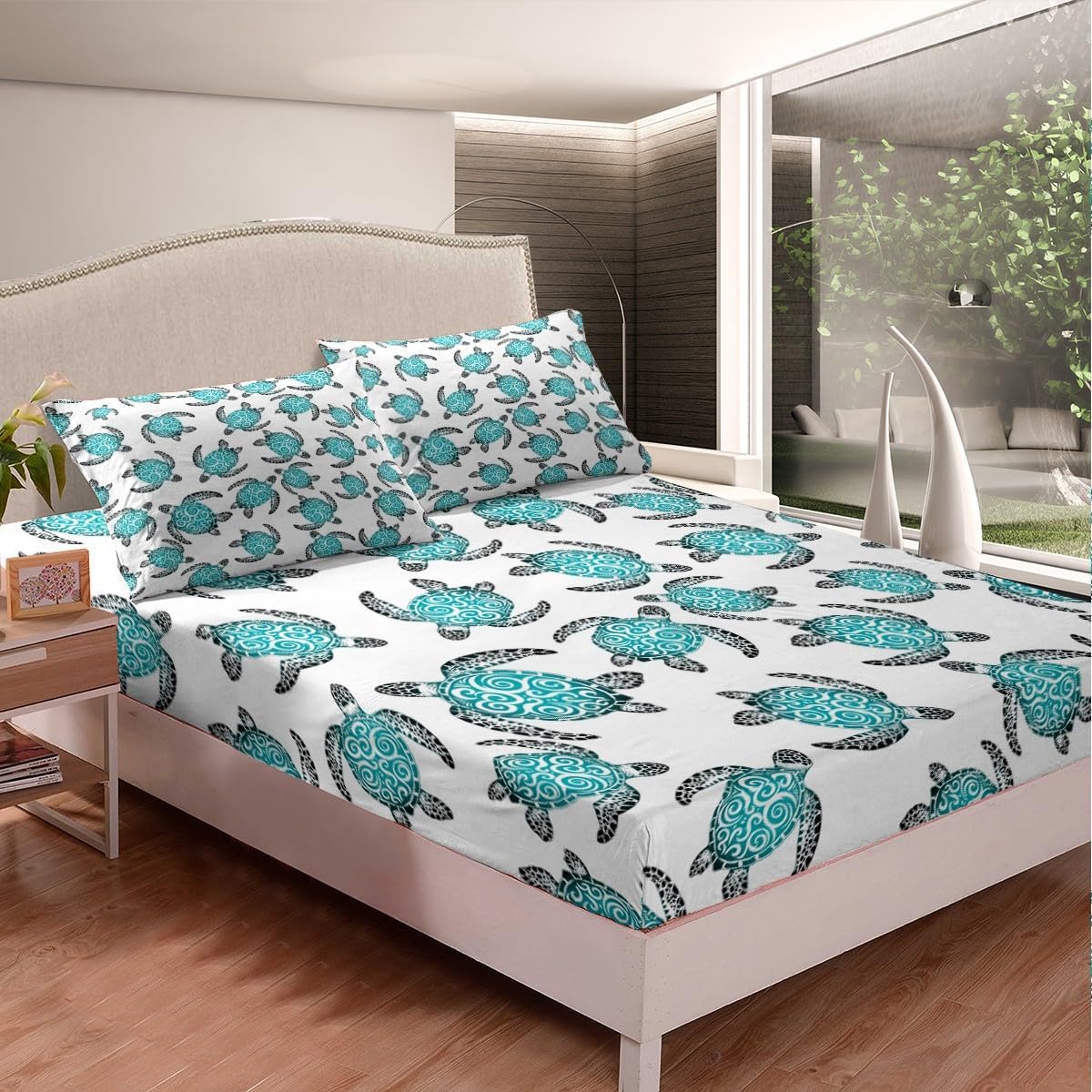 Feelyou Kids Sea Turtle Sheet Set King Size