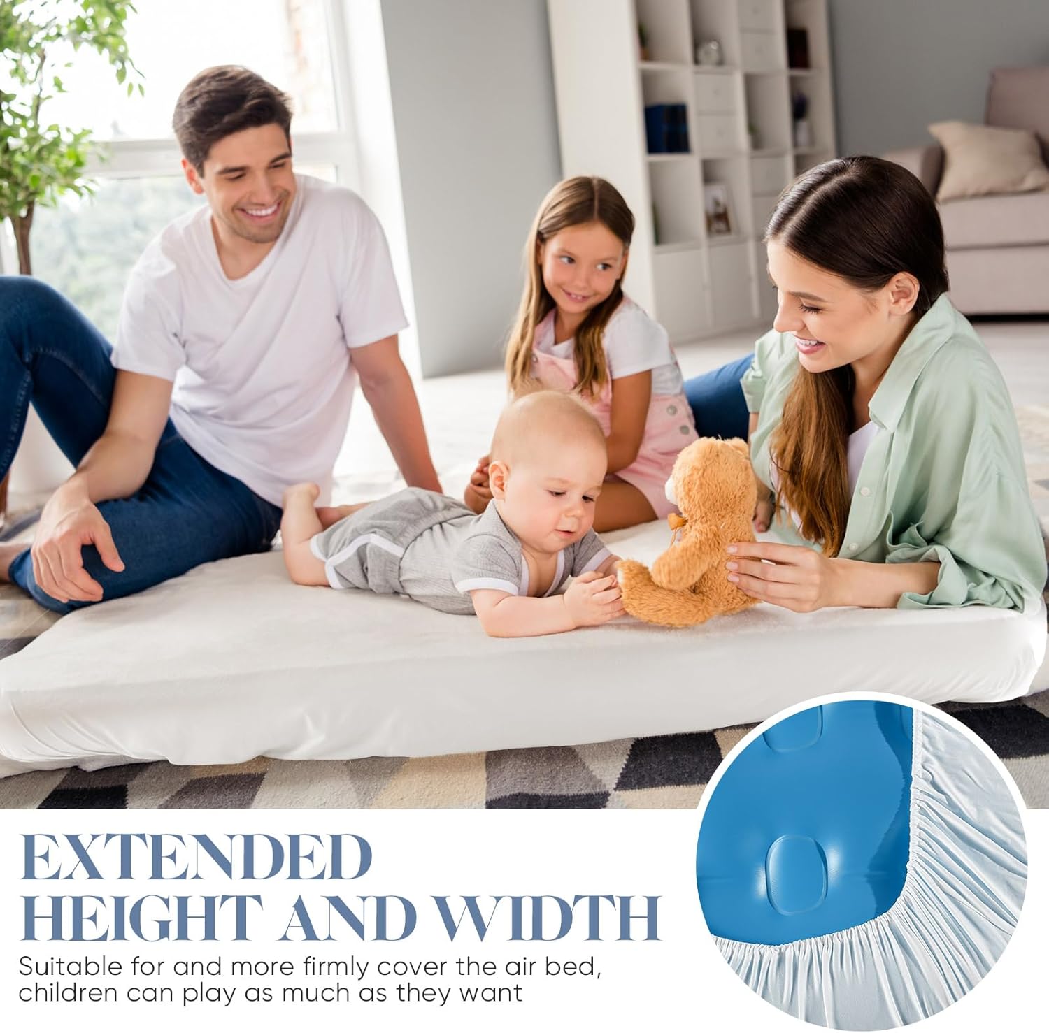 Breling 4 Pcs Kids Inflatable Airbed Fitted Sheets 1