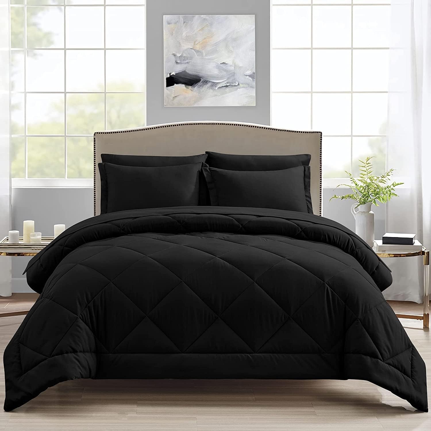 Texonic 100 Egyptian Cotton Diamond Pattern Comforter Set