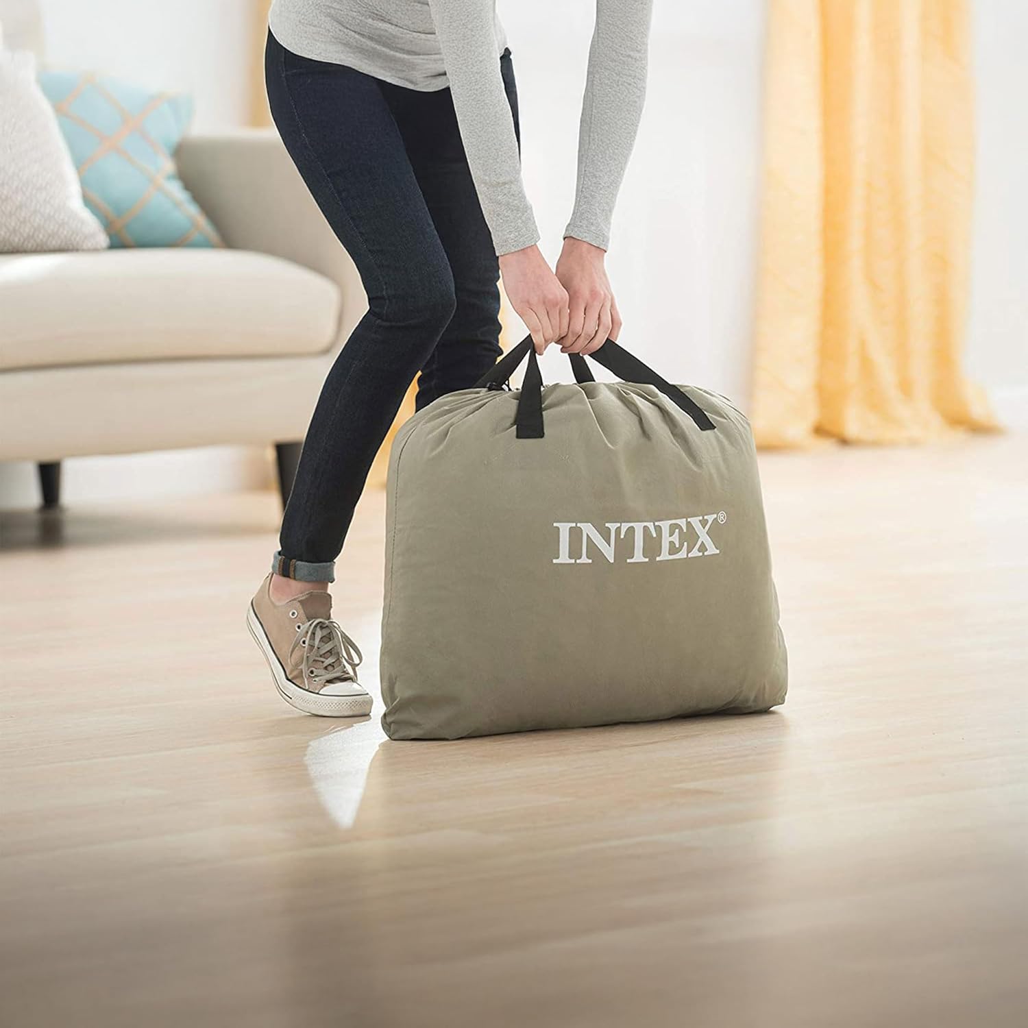 Intex Twin Air Mattress Set with Pump and Carry Bag