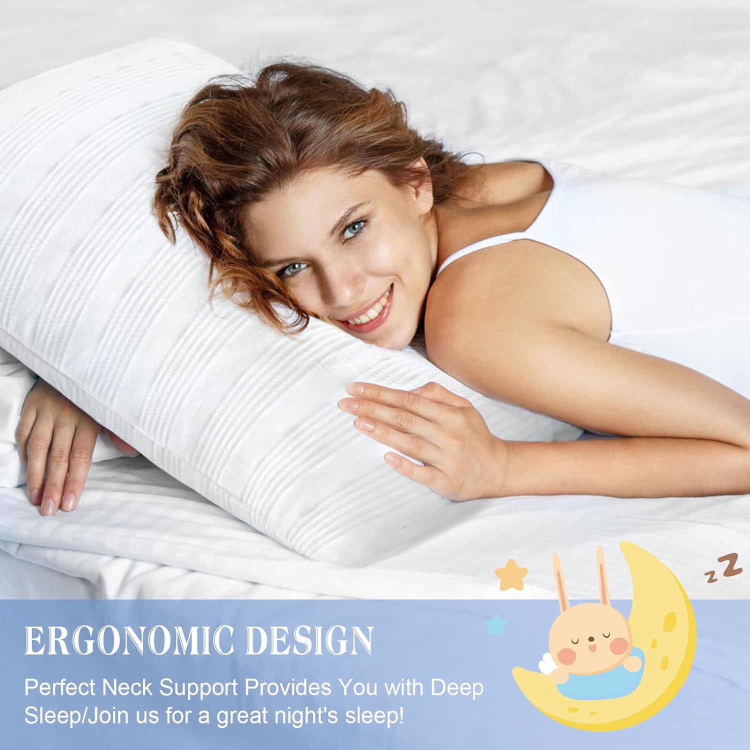 Meoflaw Cooling Pillows Queen Size Set of 2