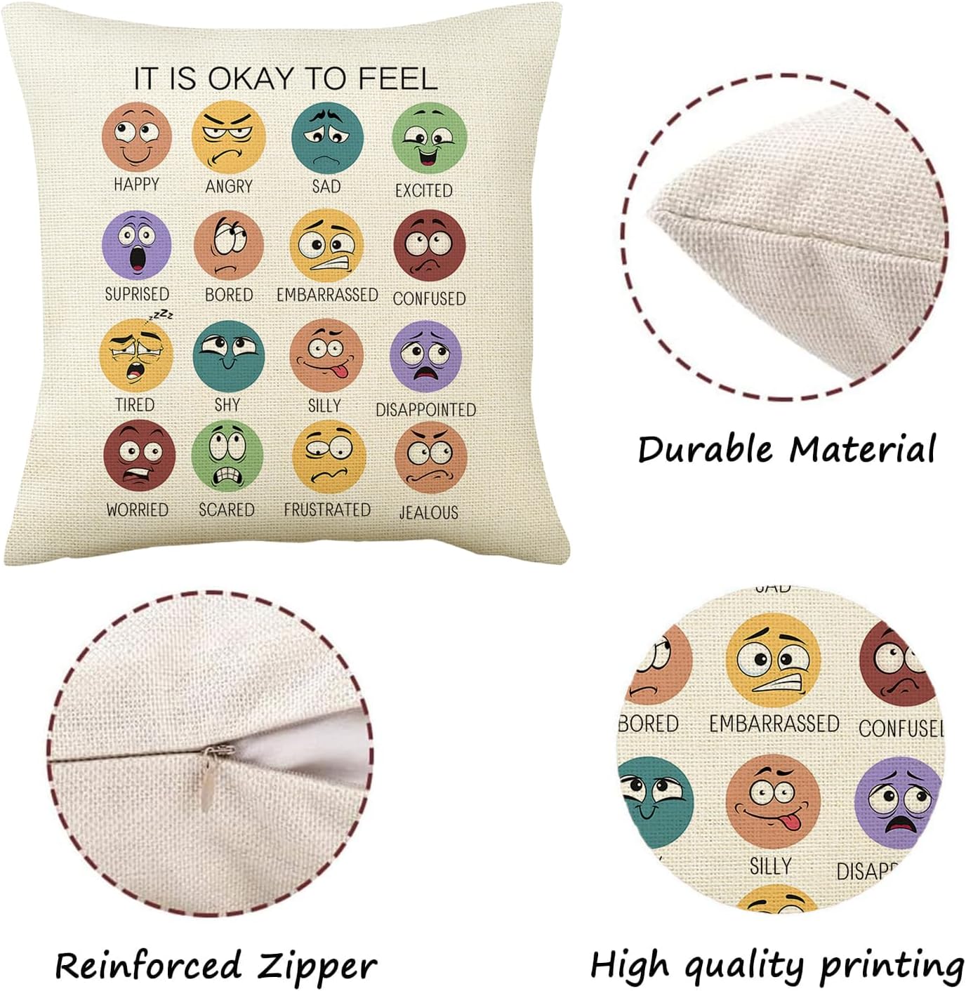 Calming Corner Throw Pillow Cover 18x18 Style B 1