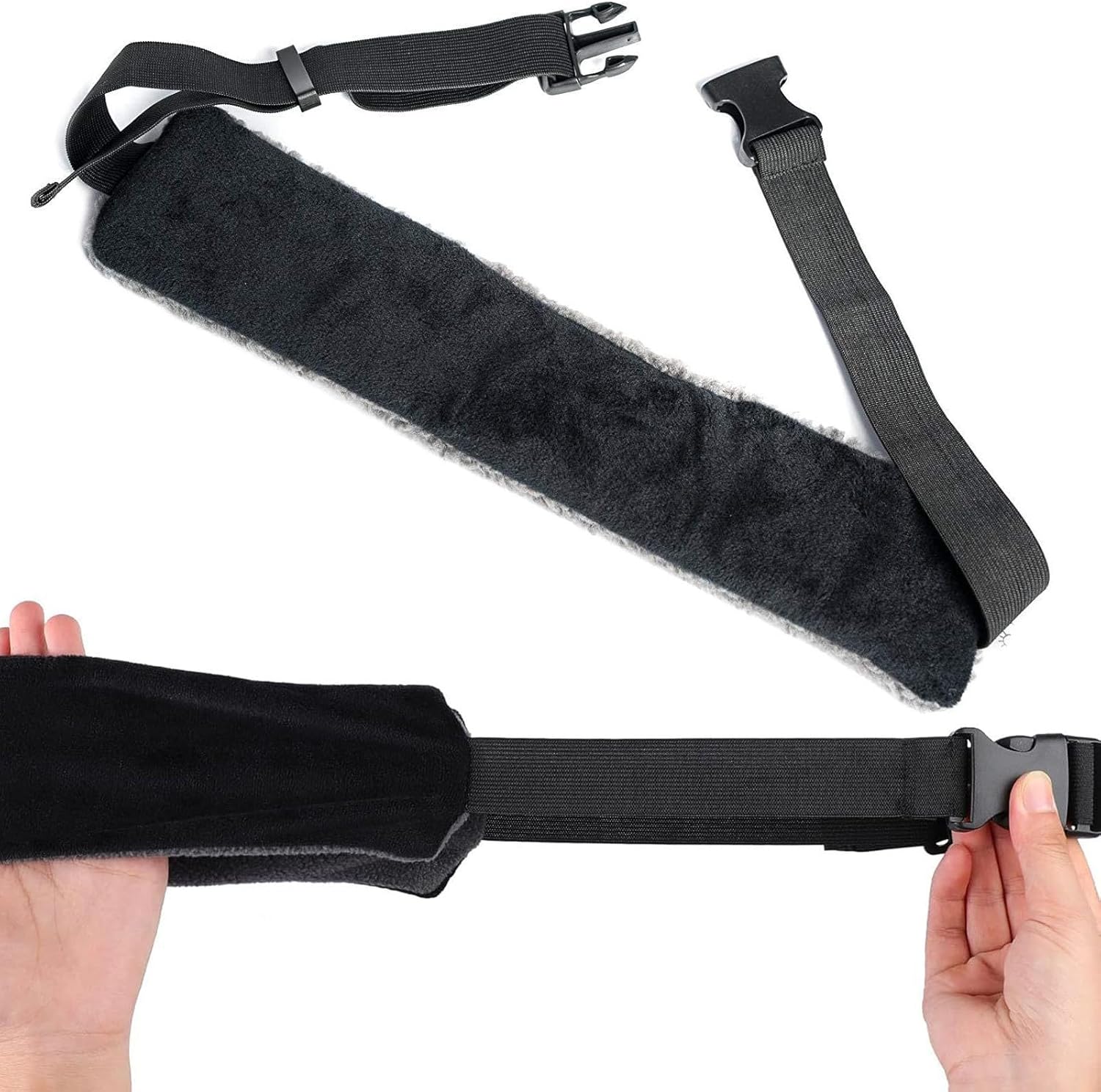Retractable Travel Pillow with Head Strap for Airplane and Car
