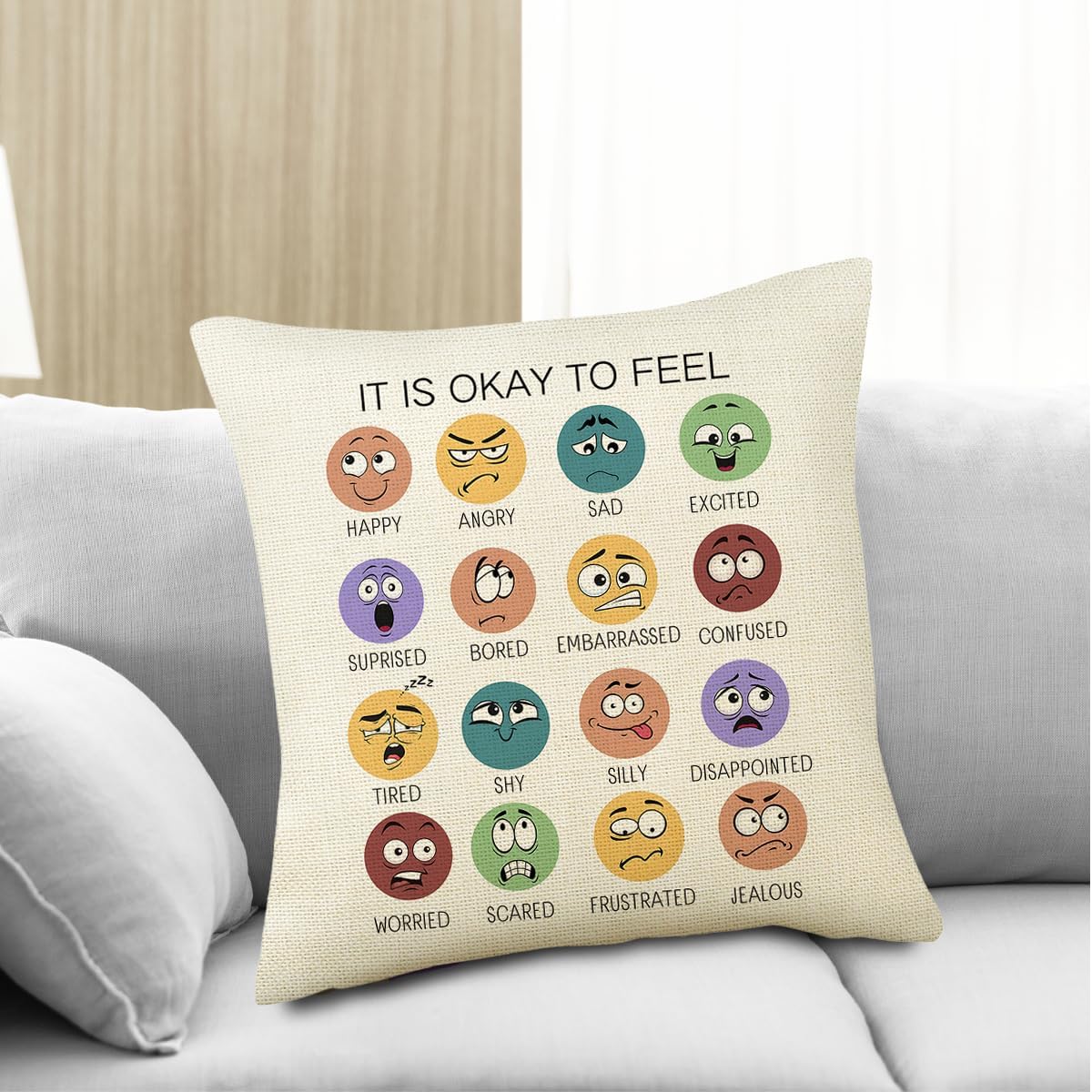 Calming Corner Throw Pillow Cover 18x18 Style B 1