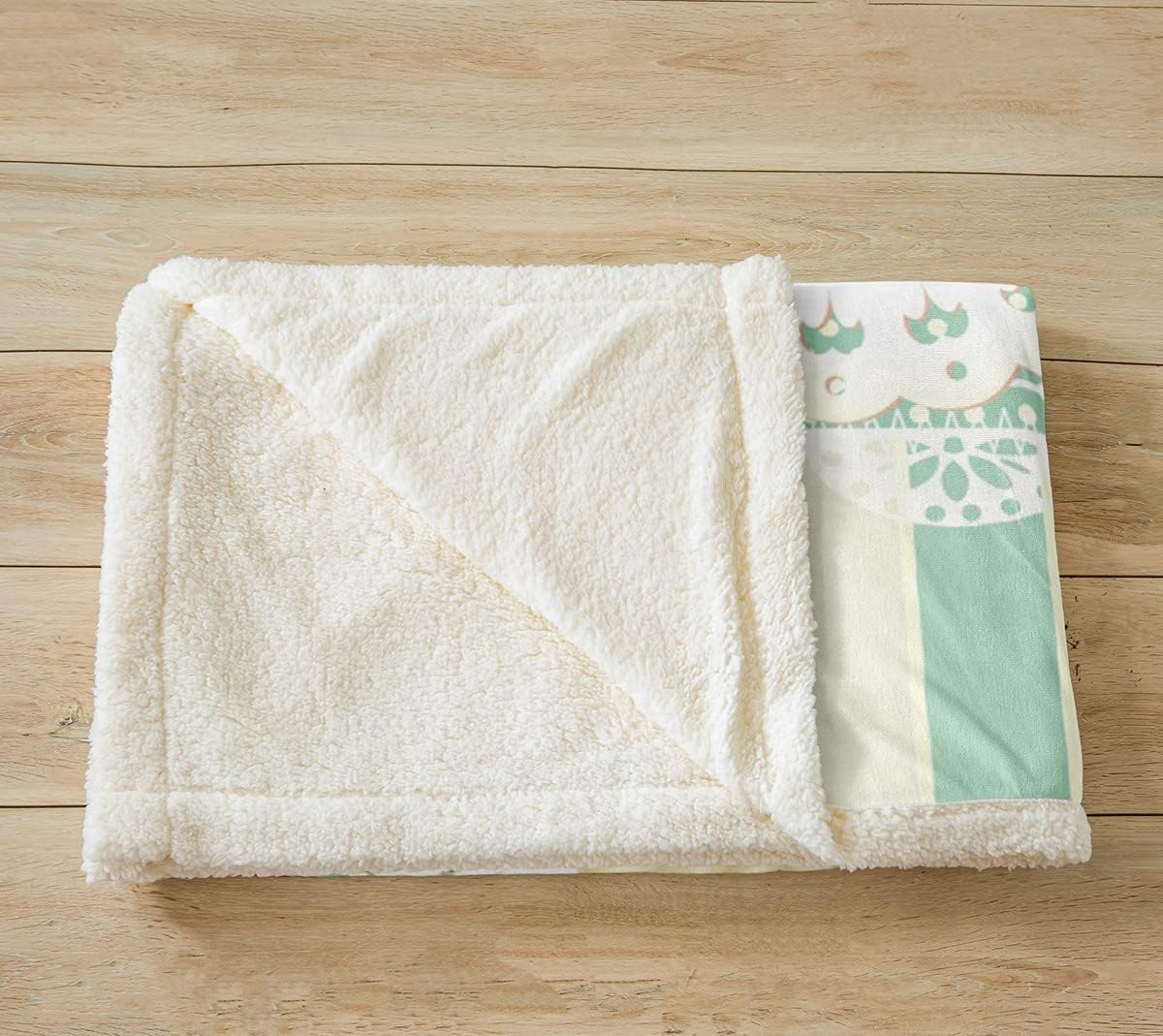 Manfei Sewing Theme Throw Blanket Geometric Stripes and Polka Dots Design