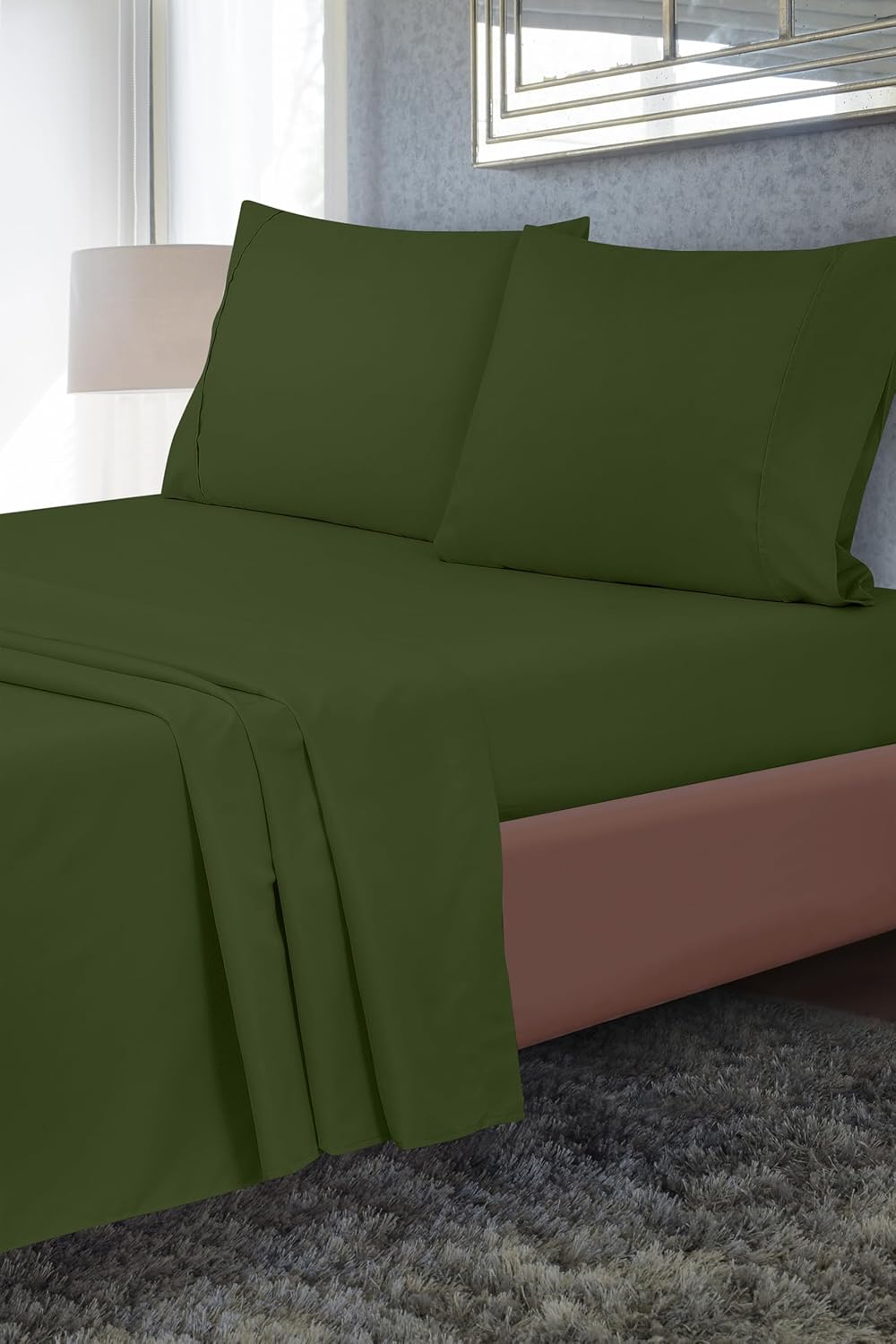 ROYALE LINENS California King Flat Sheet - Ultra Soft Brushed Microfiber