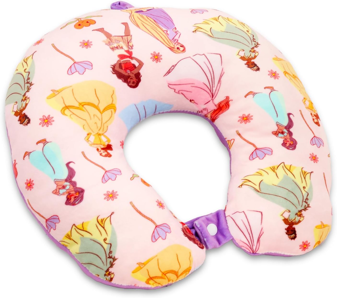 Disney Princess Travel Blanket Pillow Set - 40x50 Throw Neck Pillow Stickers More