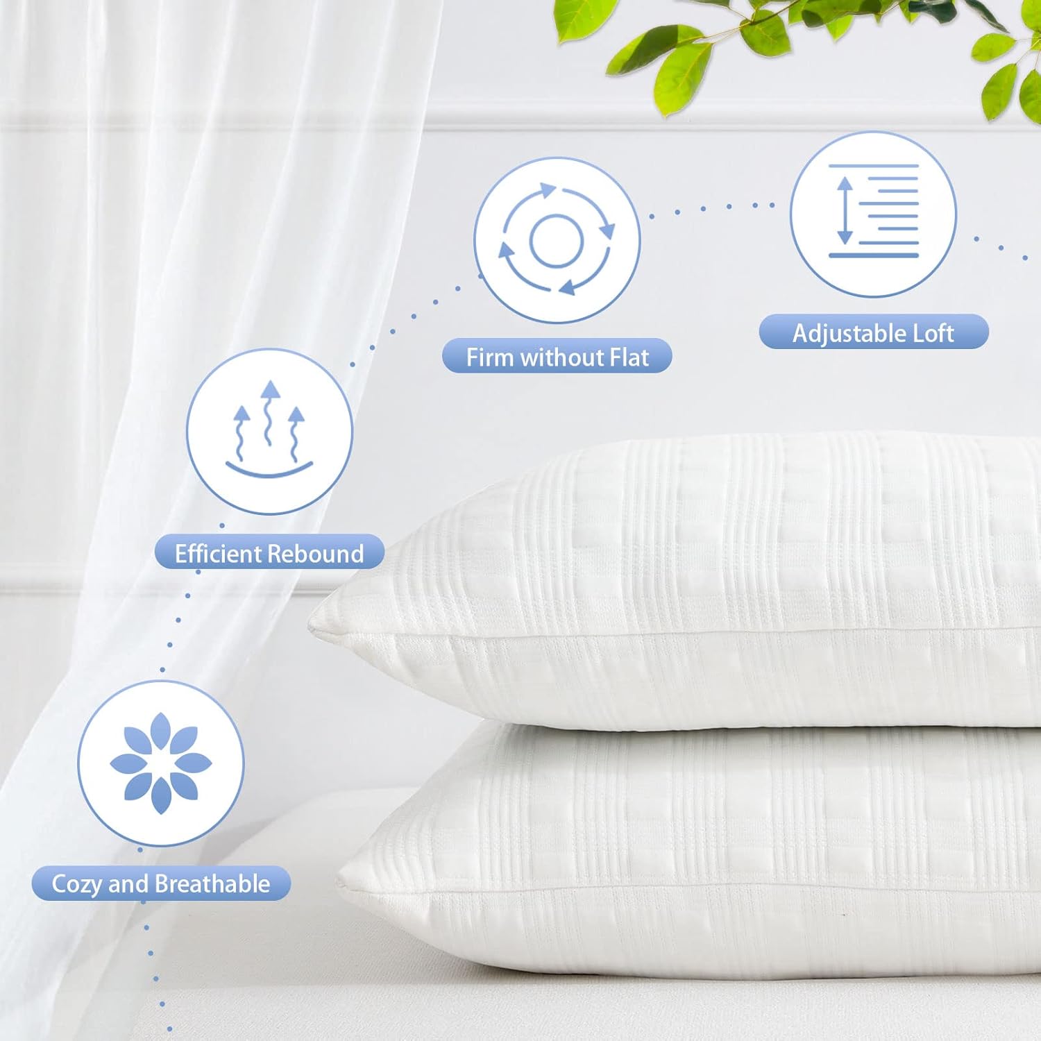 Meoflaw Cooling Pillows Queen Size Set of 2
