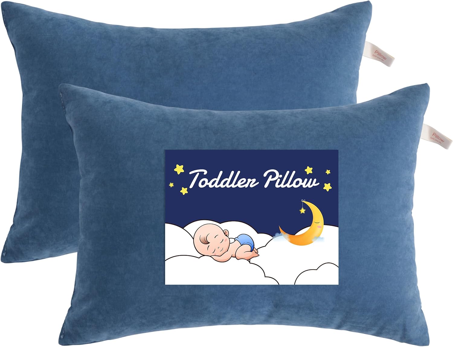 NTBAY Toddler Travel Pillow - 13x18 Denim Blue