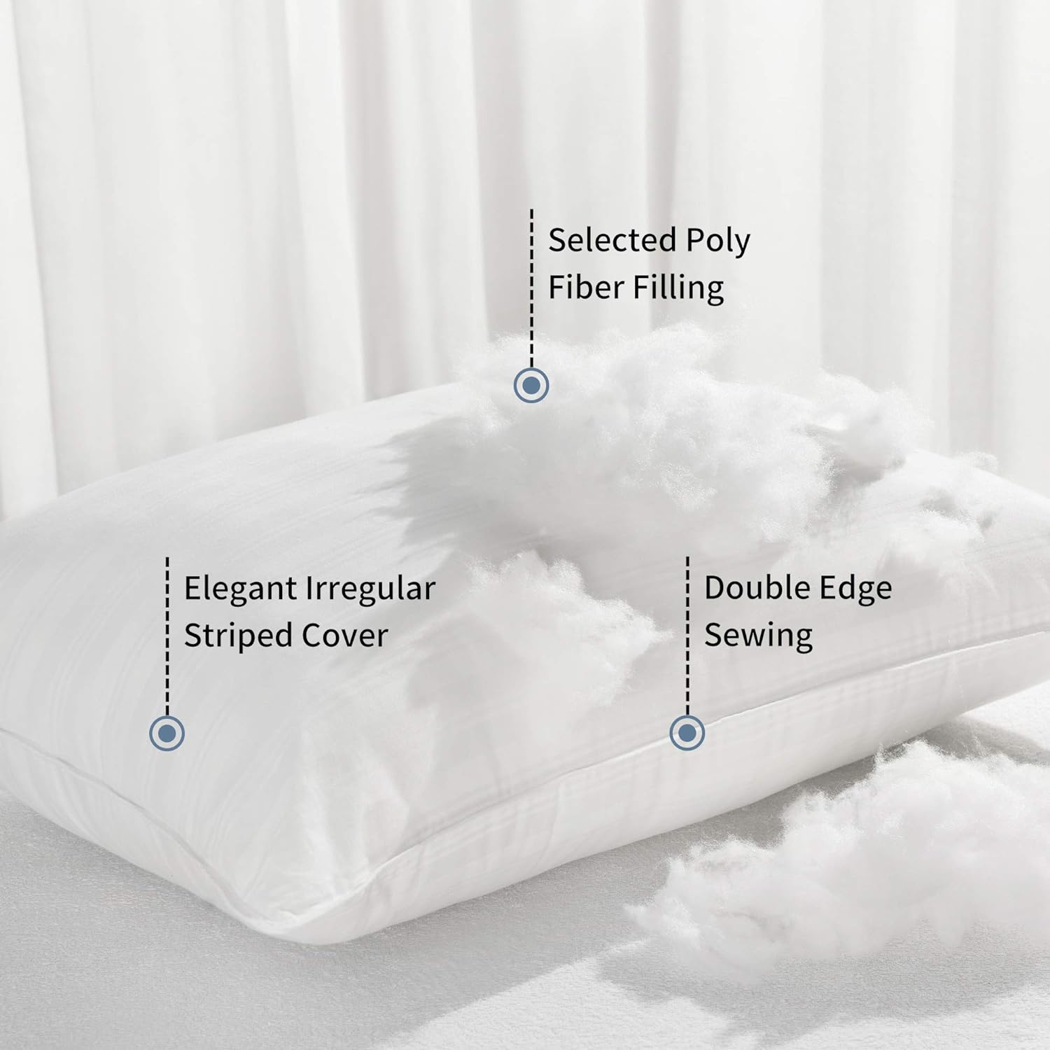 Downluxe Down Alternative Pillows Set of 2 - Hotel Collection 20x26