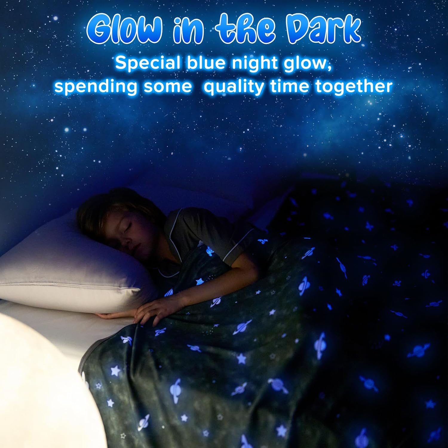 LUXEAR Cooling Blanket with Glow in the Dark Design