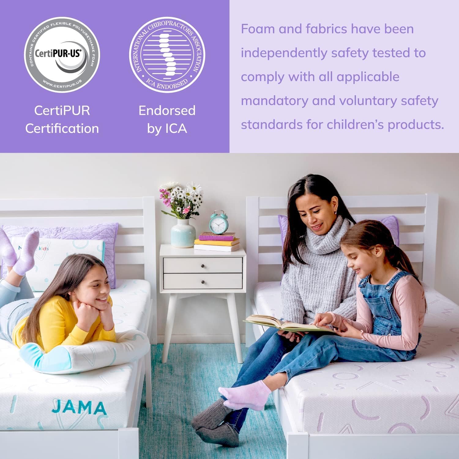 MLILY Kids Memory Foam Pillow - Adjustable Breathable