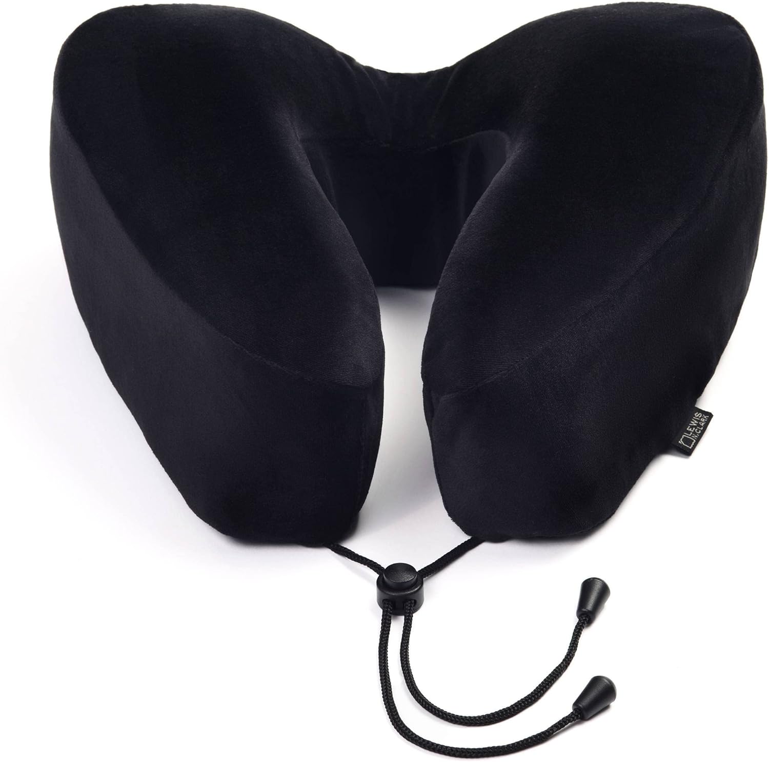 Lewis N Clark Contoured Memory Neck Pillow Travel Camping Black