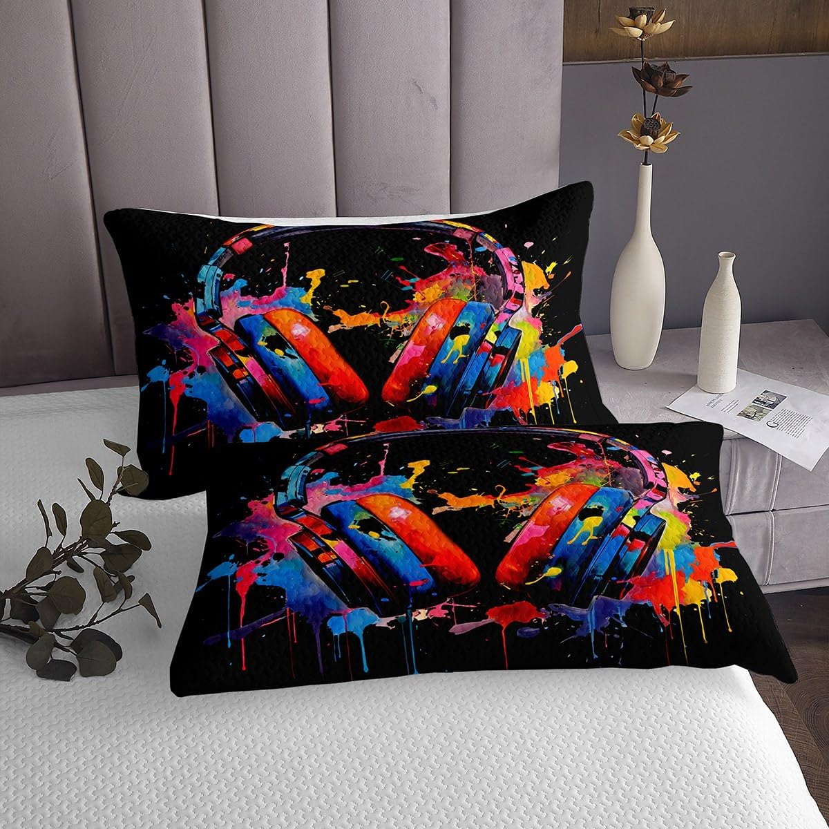 Erosebridal Rainbow Headset Bedding Set for Kids