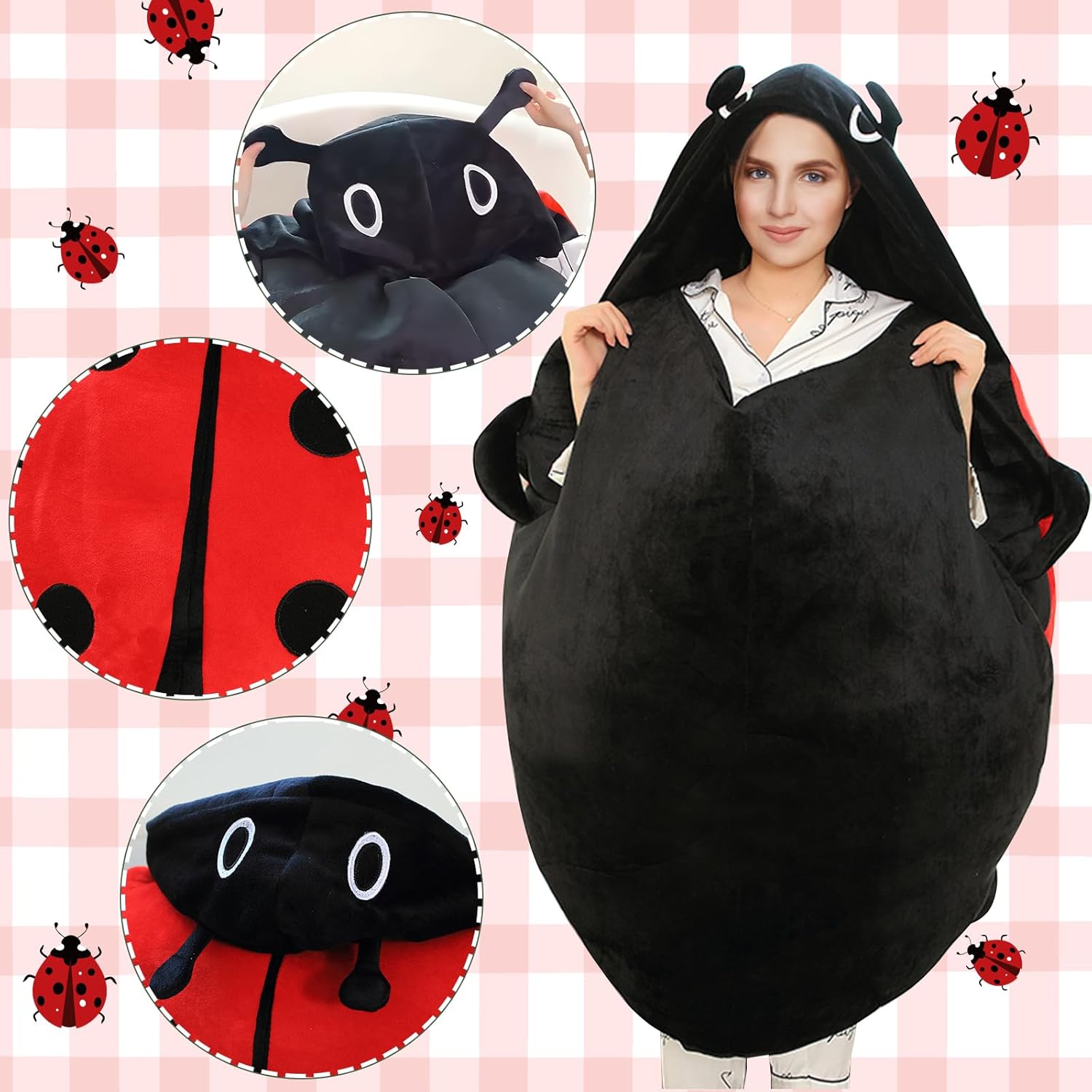 Wearable Luvvybug Plush Pillow for Adults Kids