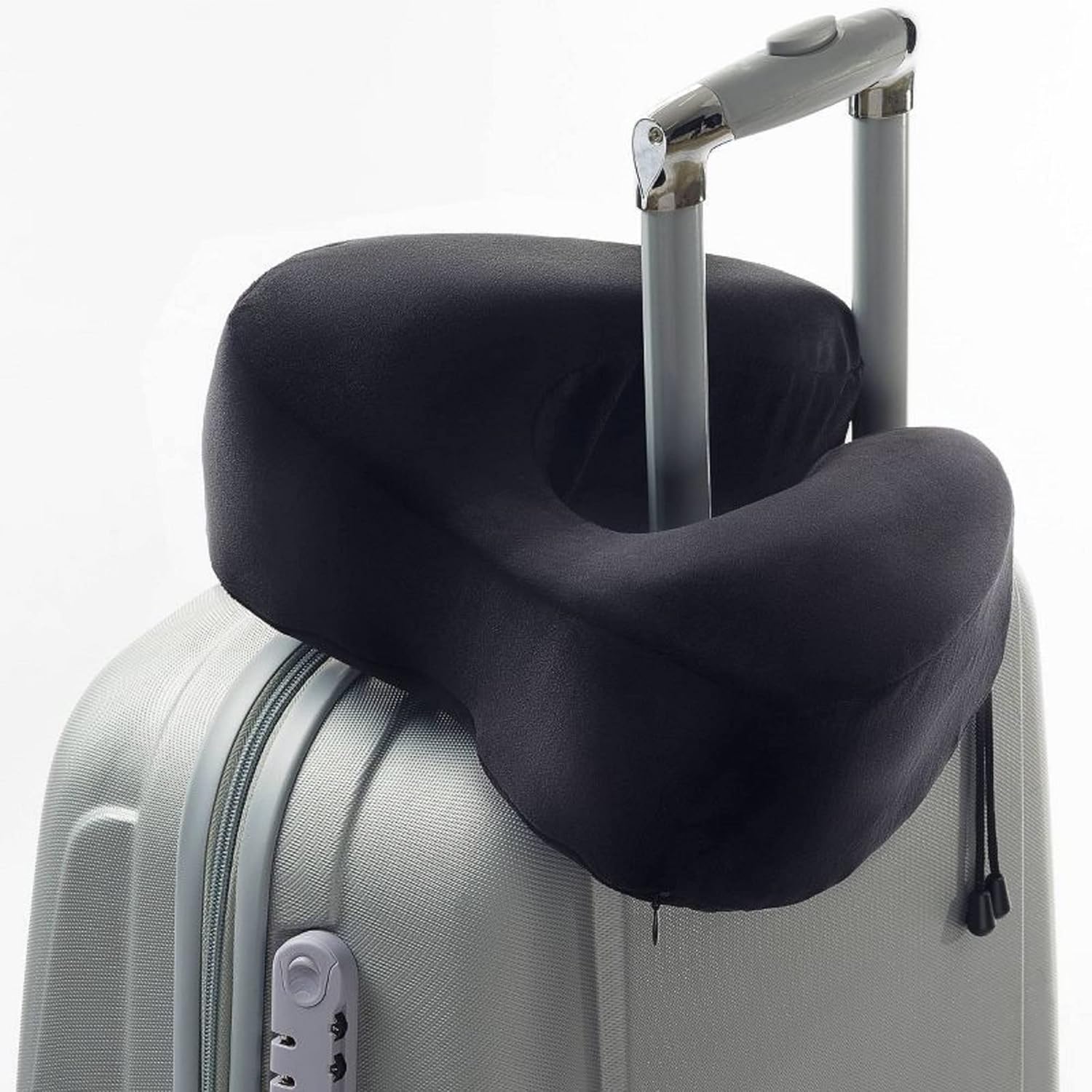 Lewis N Clark Contoured Memory Neck Pillow Travel Camping Black