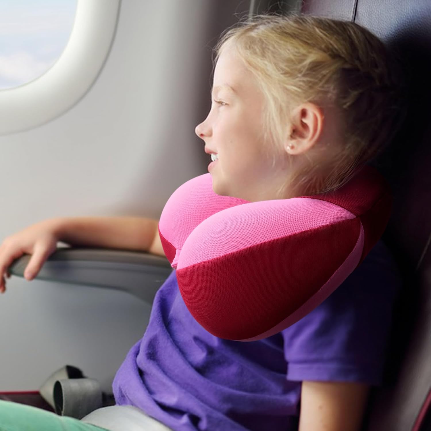 COOLBEBE Kids Travel Neck Pillow Soft Headrest for Car Airplane