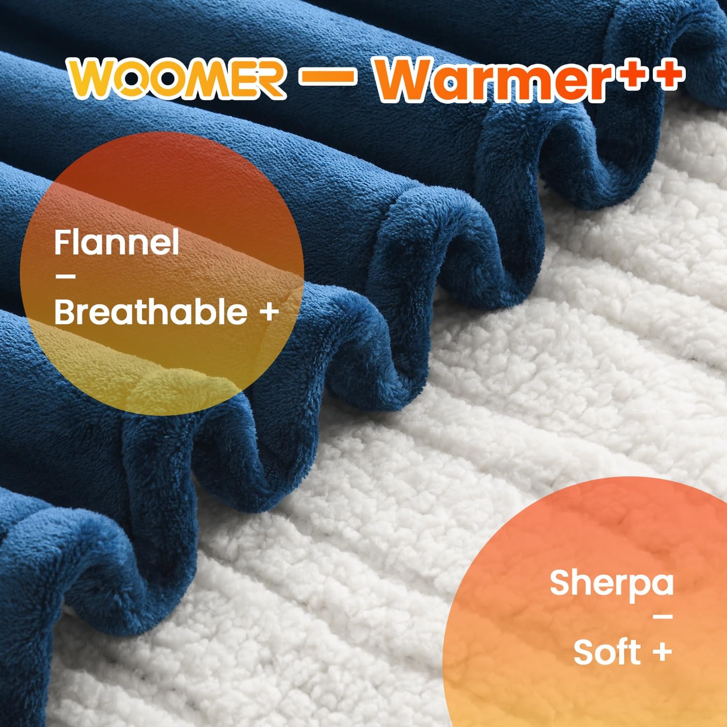 WOOMER Electric Heated Blanket Queen Size