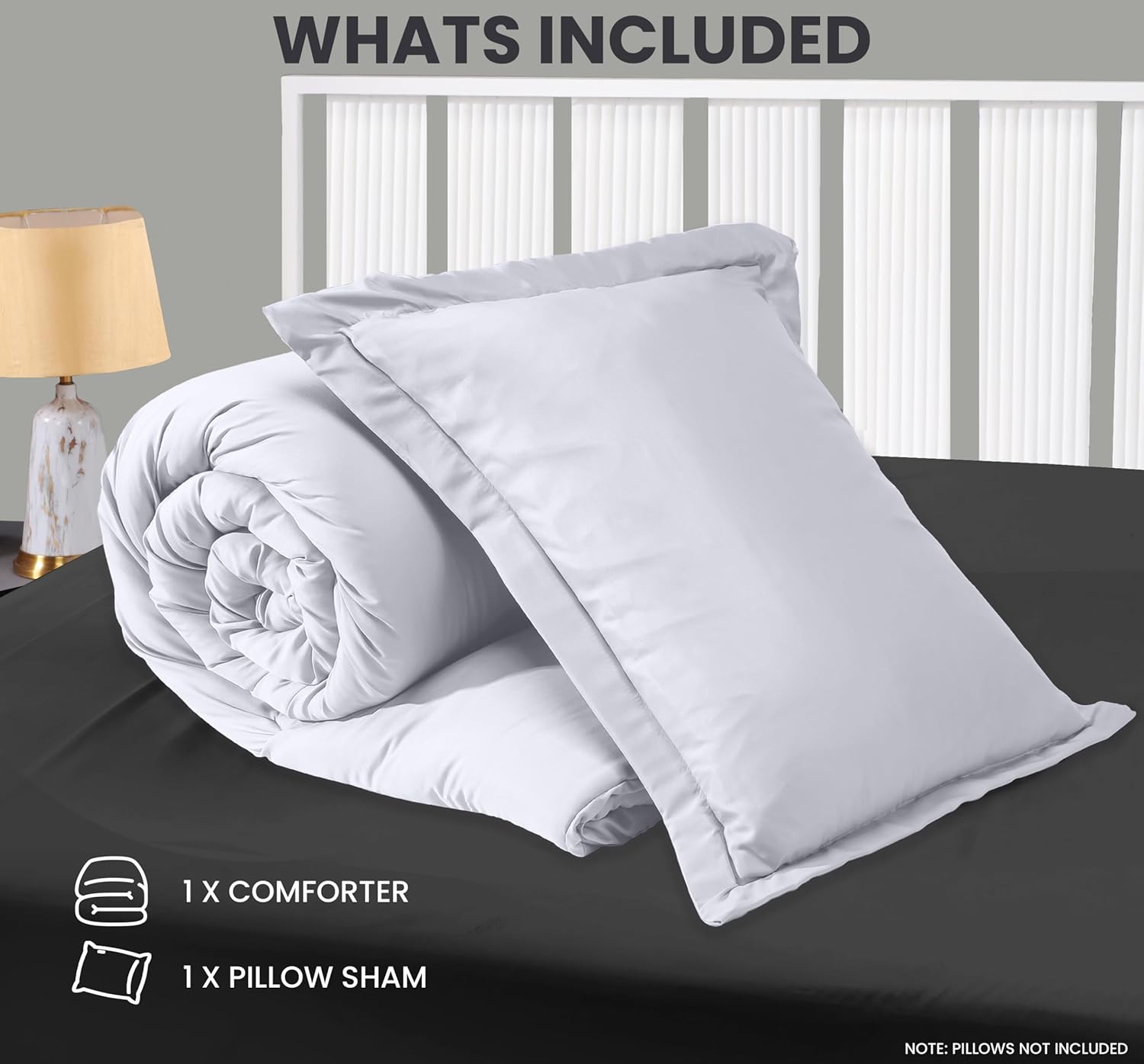 Utopia Bedding Twin Comforter Set White 2 Piece